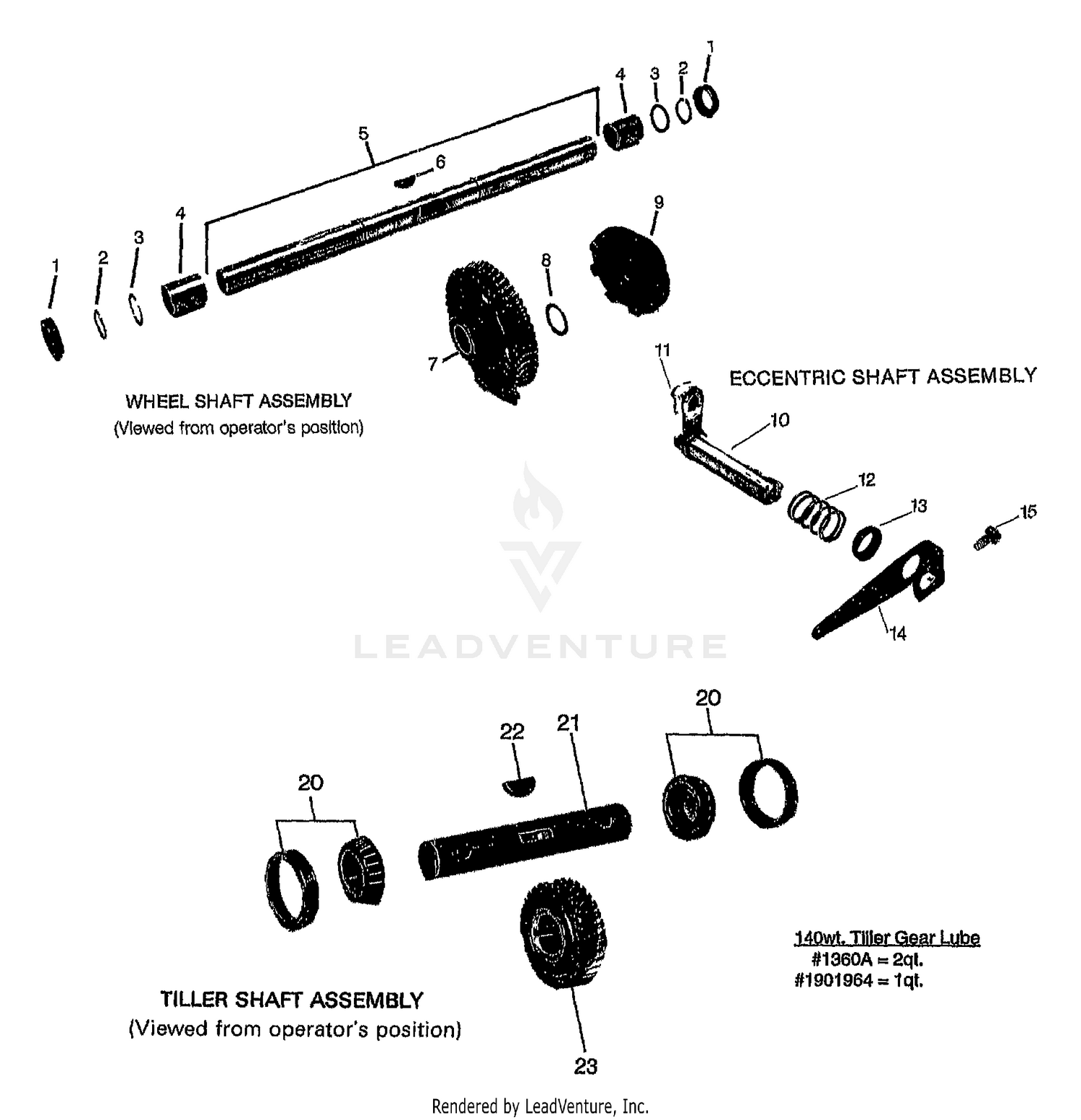 WHEEL & TILLER SHAFT ASSEMBLIES