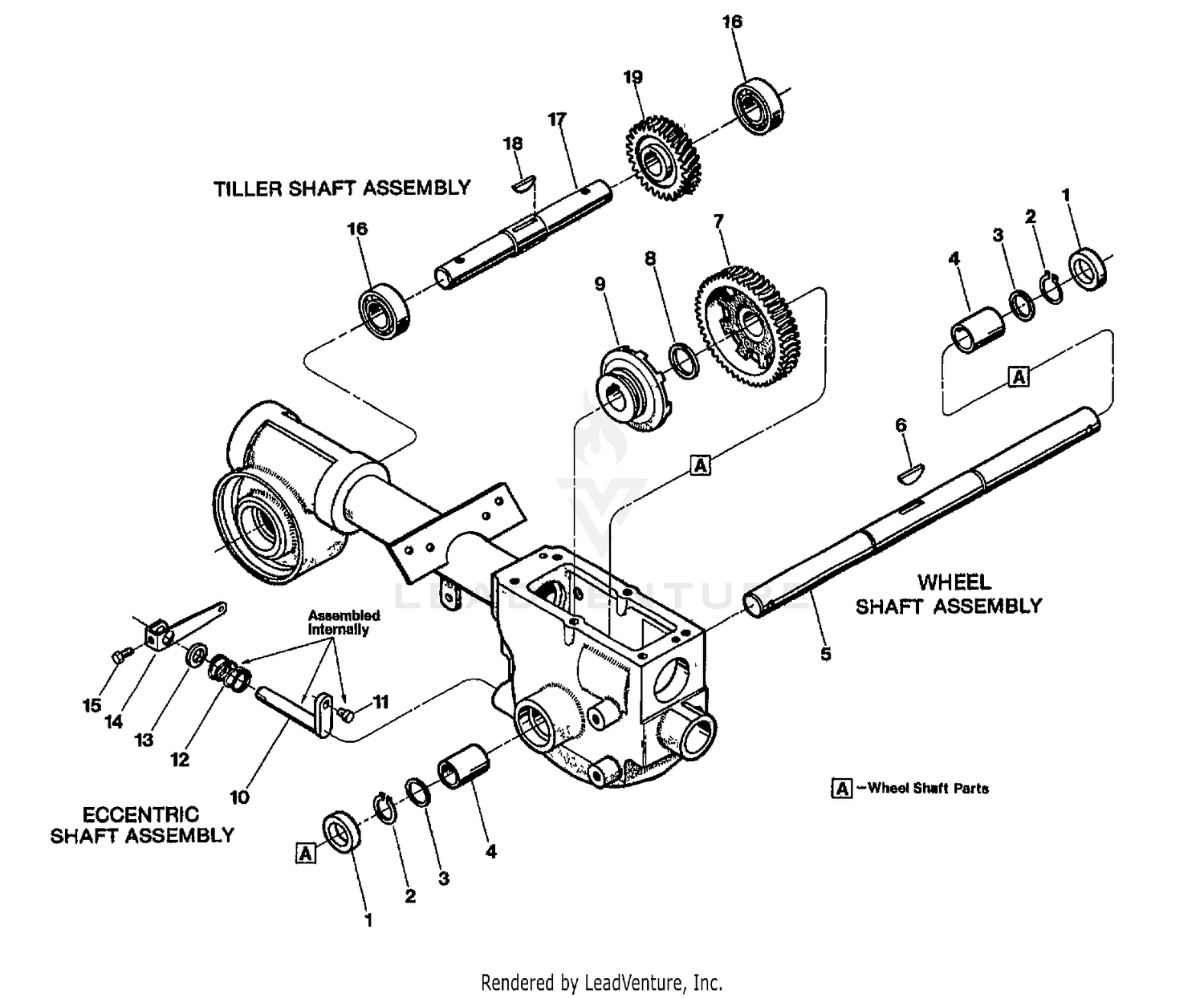 WHEEL & TILLER SHAFT ASSEMBLY