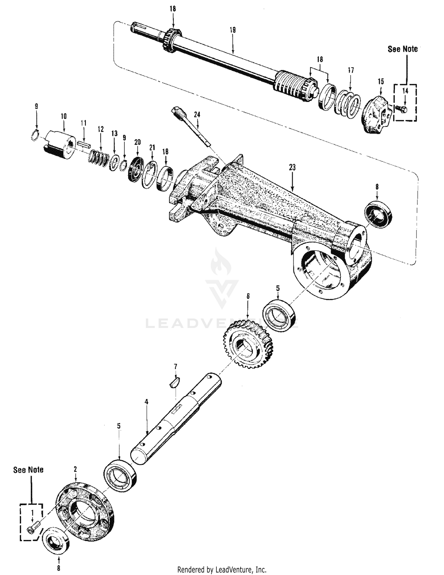 Tiller Attachment Trans Assembly