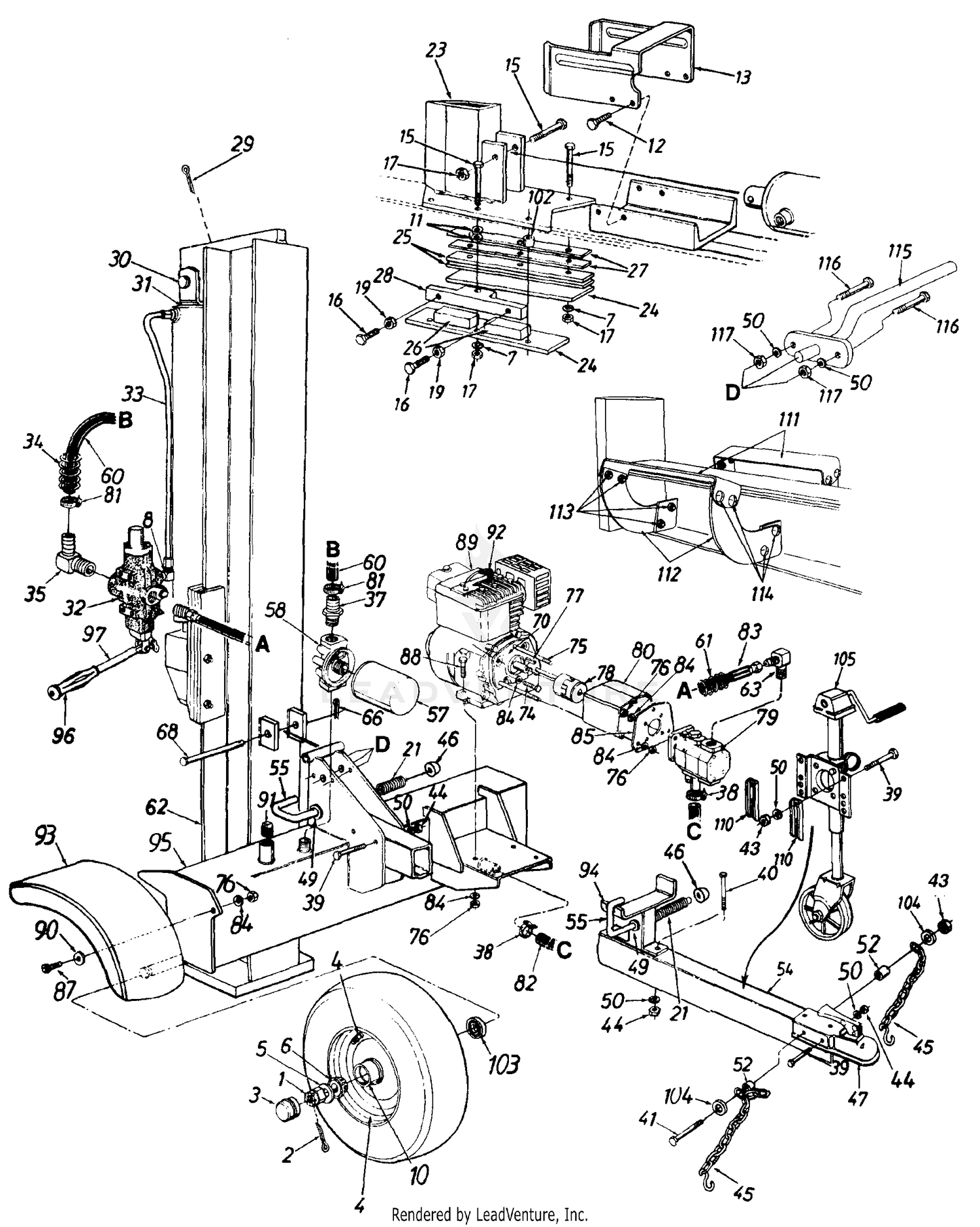 Cub cadet 33 ton log deals splitter