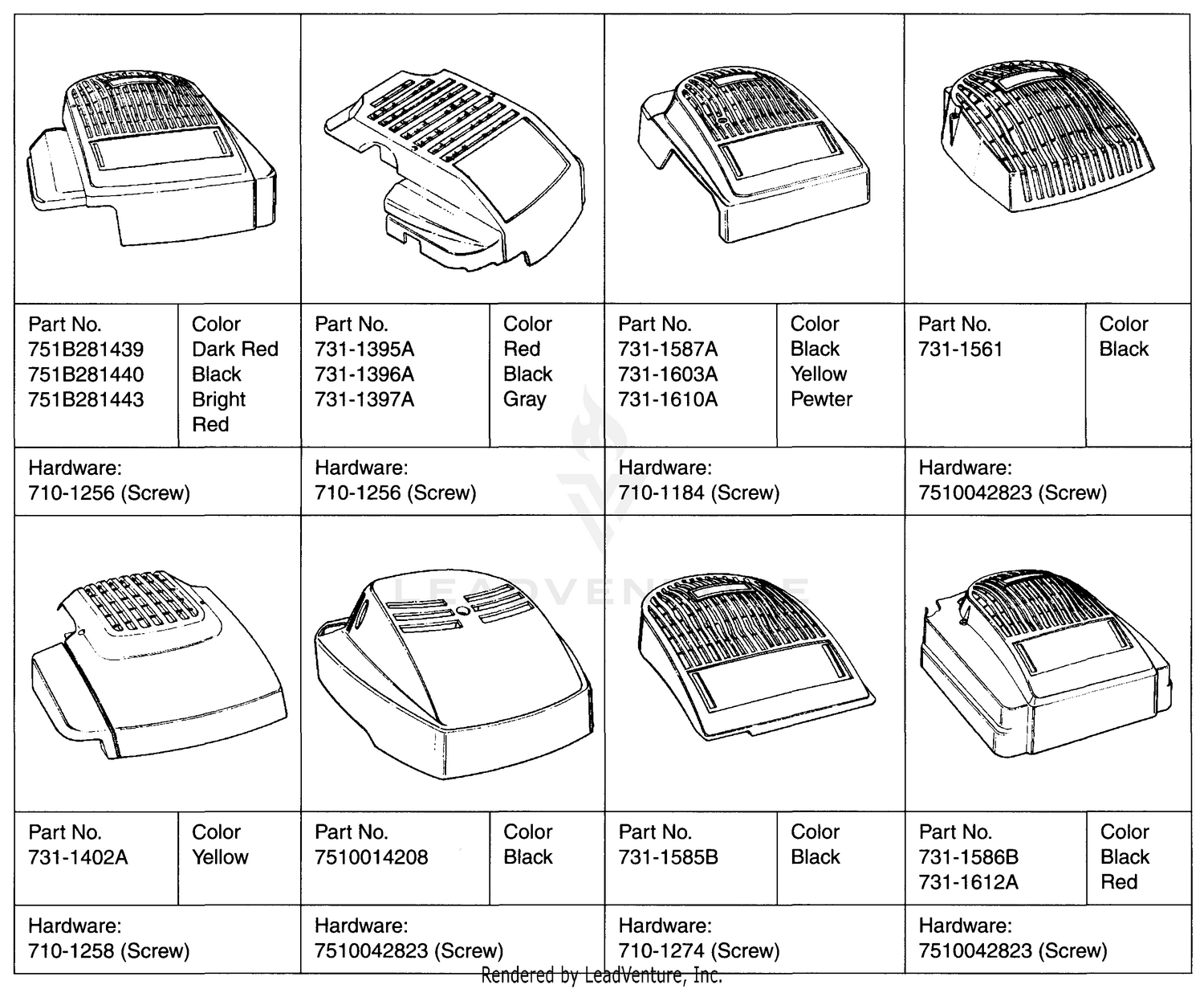 Engine Shroud Chart