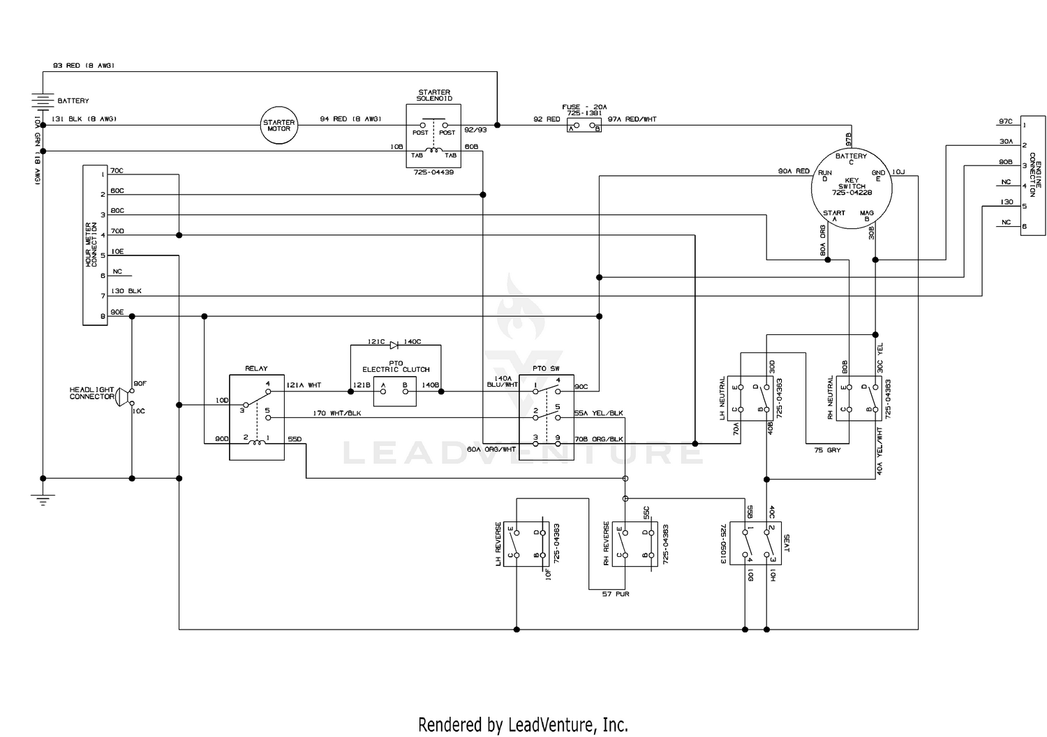 Troy-Bilt 17AFCACP011 Mustang 50 XP (2013) Wiring Schematic  07 Troy Bilt Mustang Rzt Photos Pto Wiring Diagram    Weingartz
