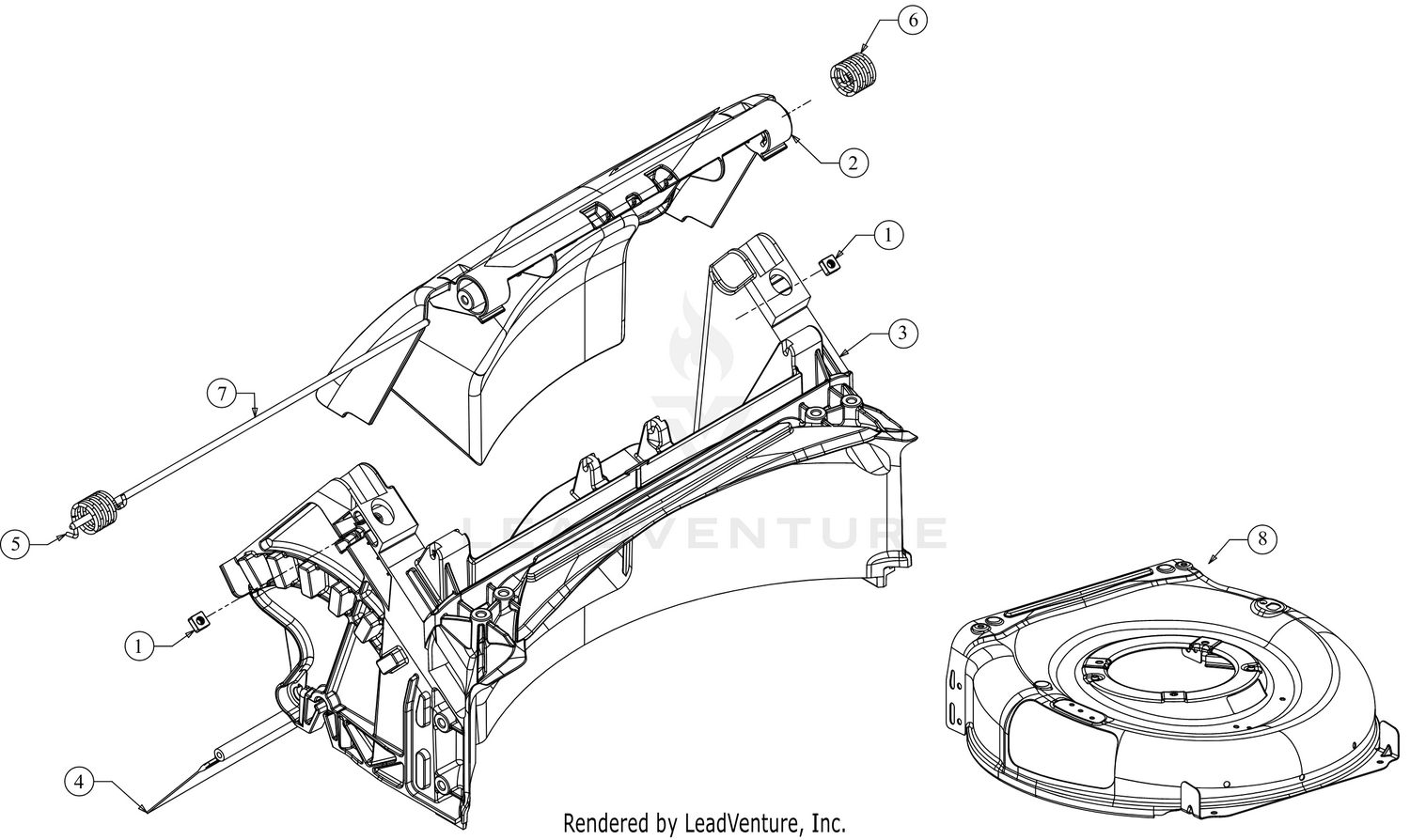 Rear Baffle & Deck Assembly