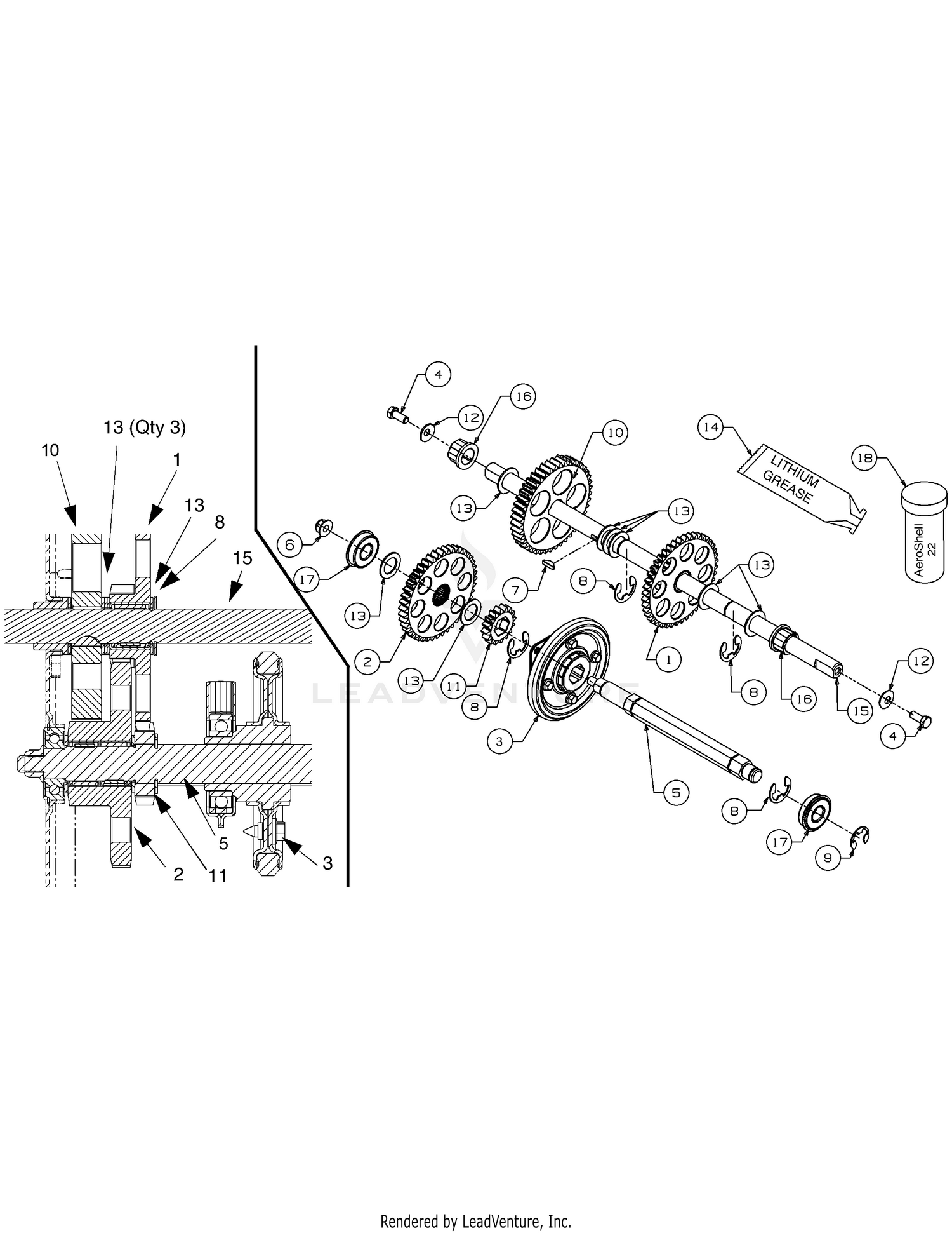 Drive Shaft Threaded 753-05173