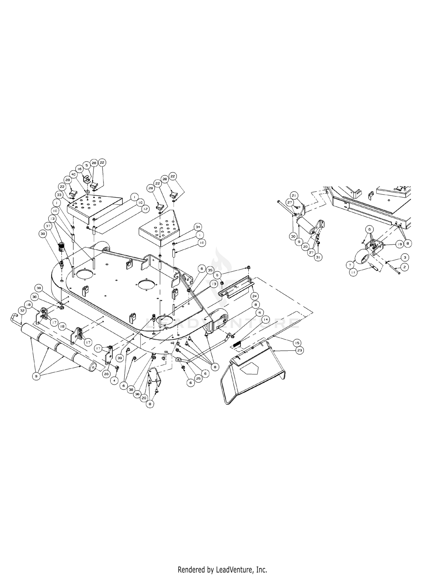 アンデページ Footrest Bracket Left Kawasaki ZX 500 600 Code 35011 1244