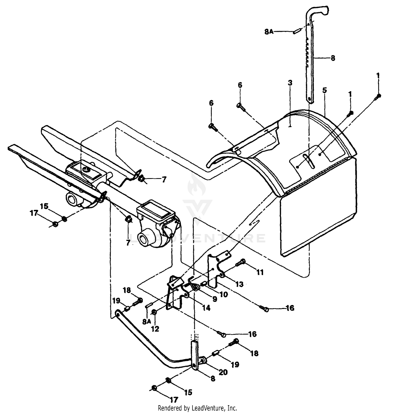 Tine Hood, Depth Regulator And Drag Bar