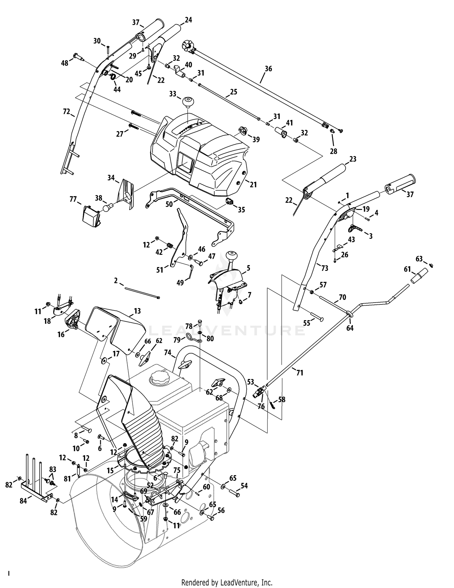 Handle Panel & Discharge Chute