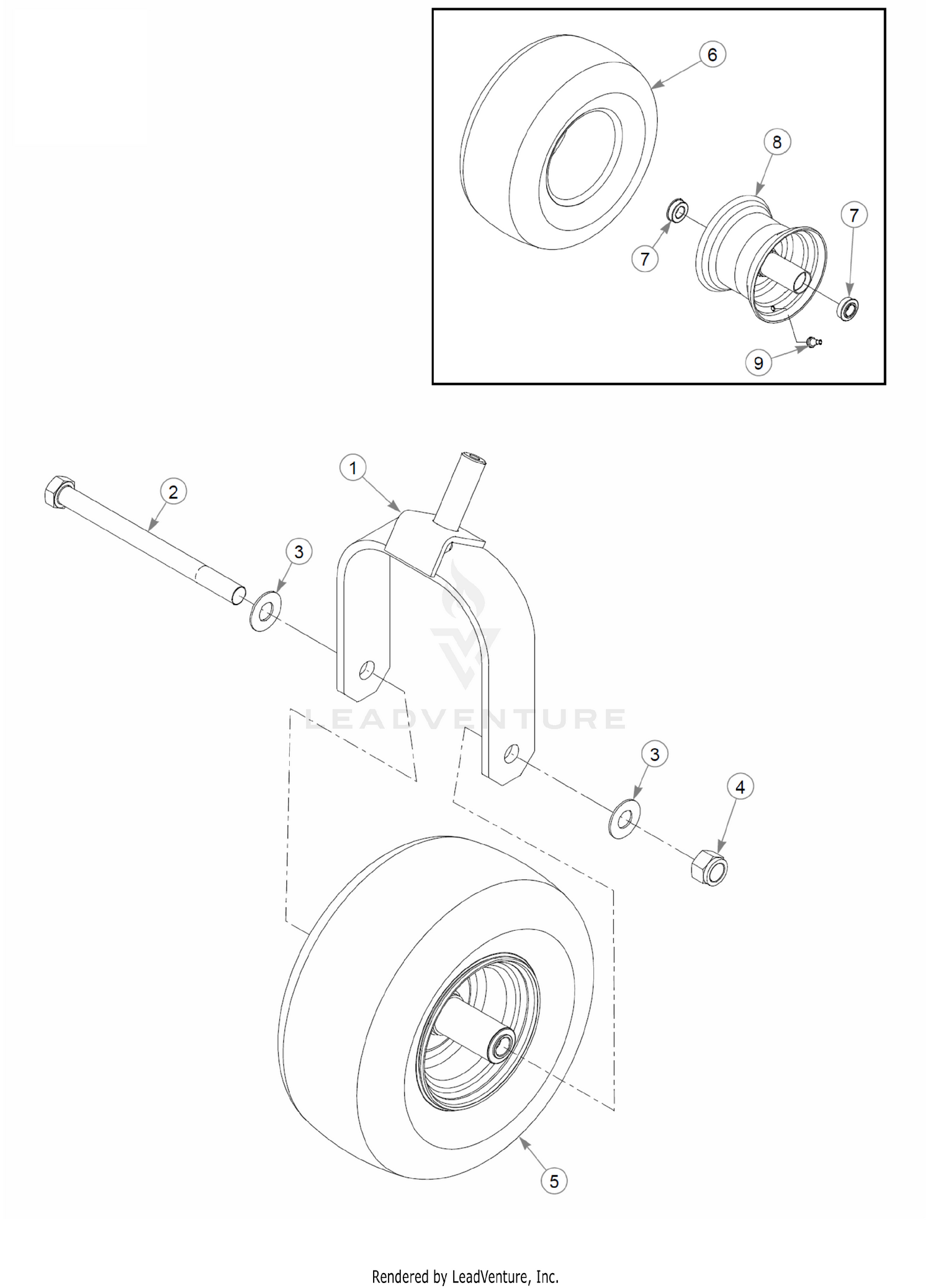 Front Wheel Assembly Breakdown