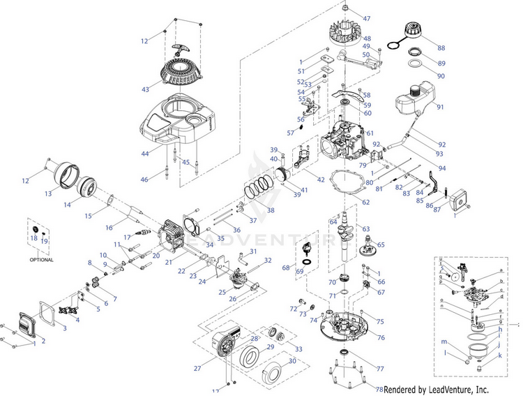 Mtd deals engine parts