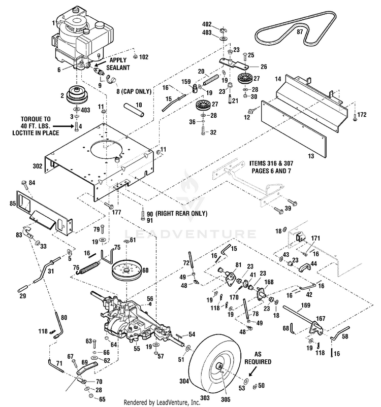 TroyBilt 12B753B063 '03 Self Propelled Mower PartsWarehouse