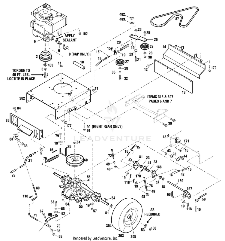 Troy-Bilt 12B-753B063 '03 Self Propelled Mower | PartsWarehouse