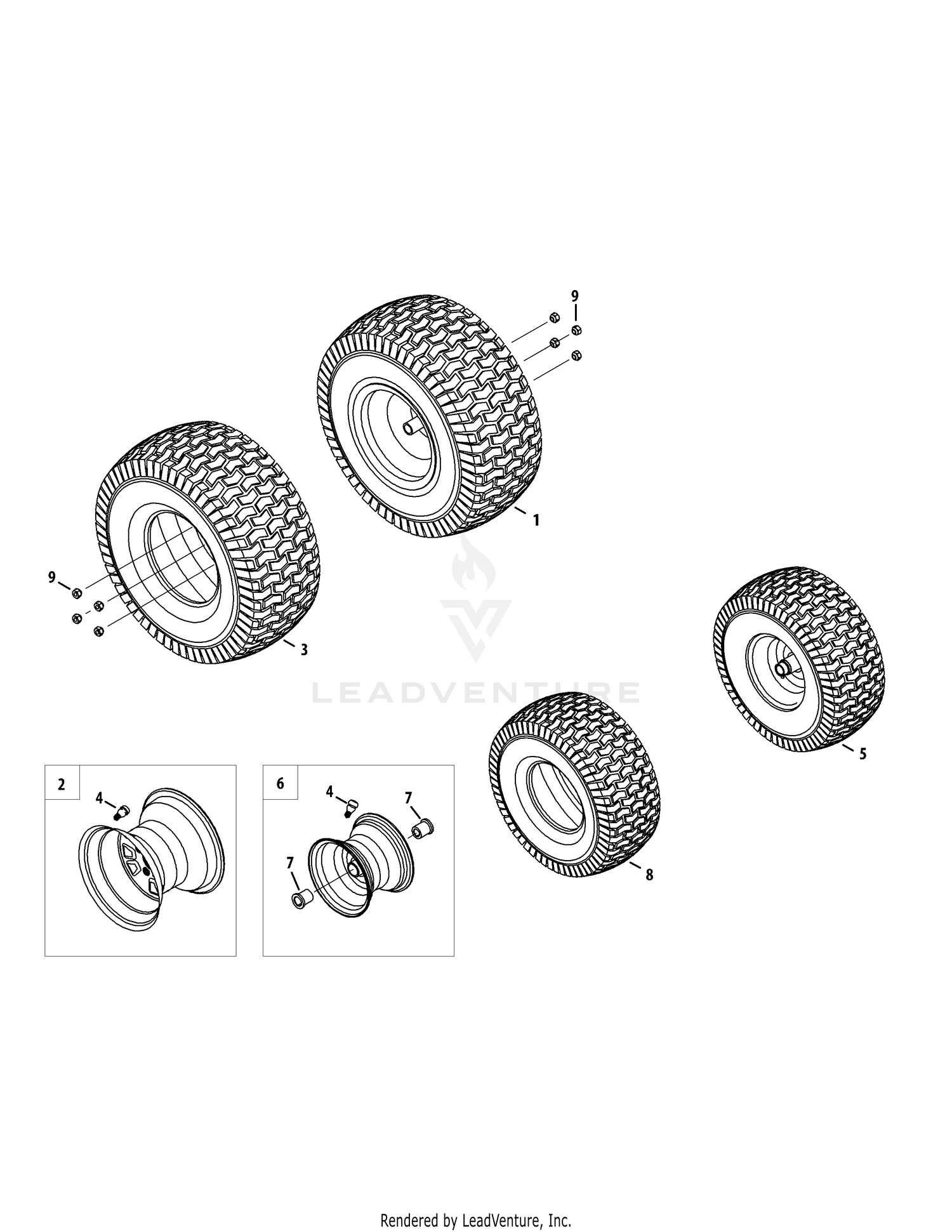 Front & Rear Wheels