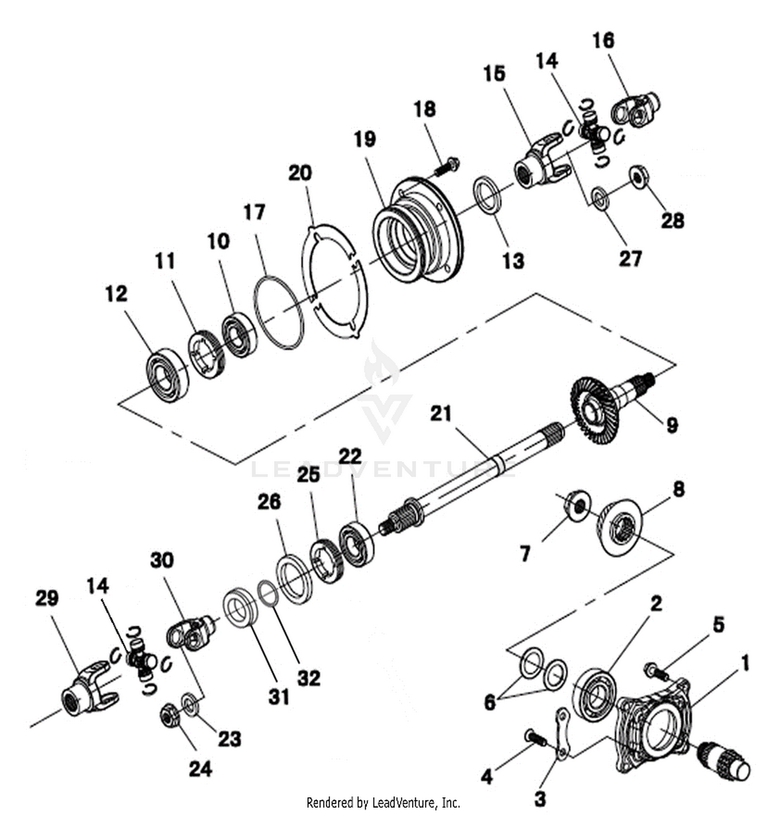 Engine - Middle Drive Gear