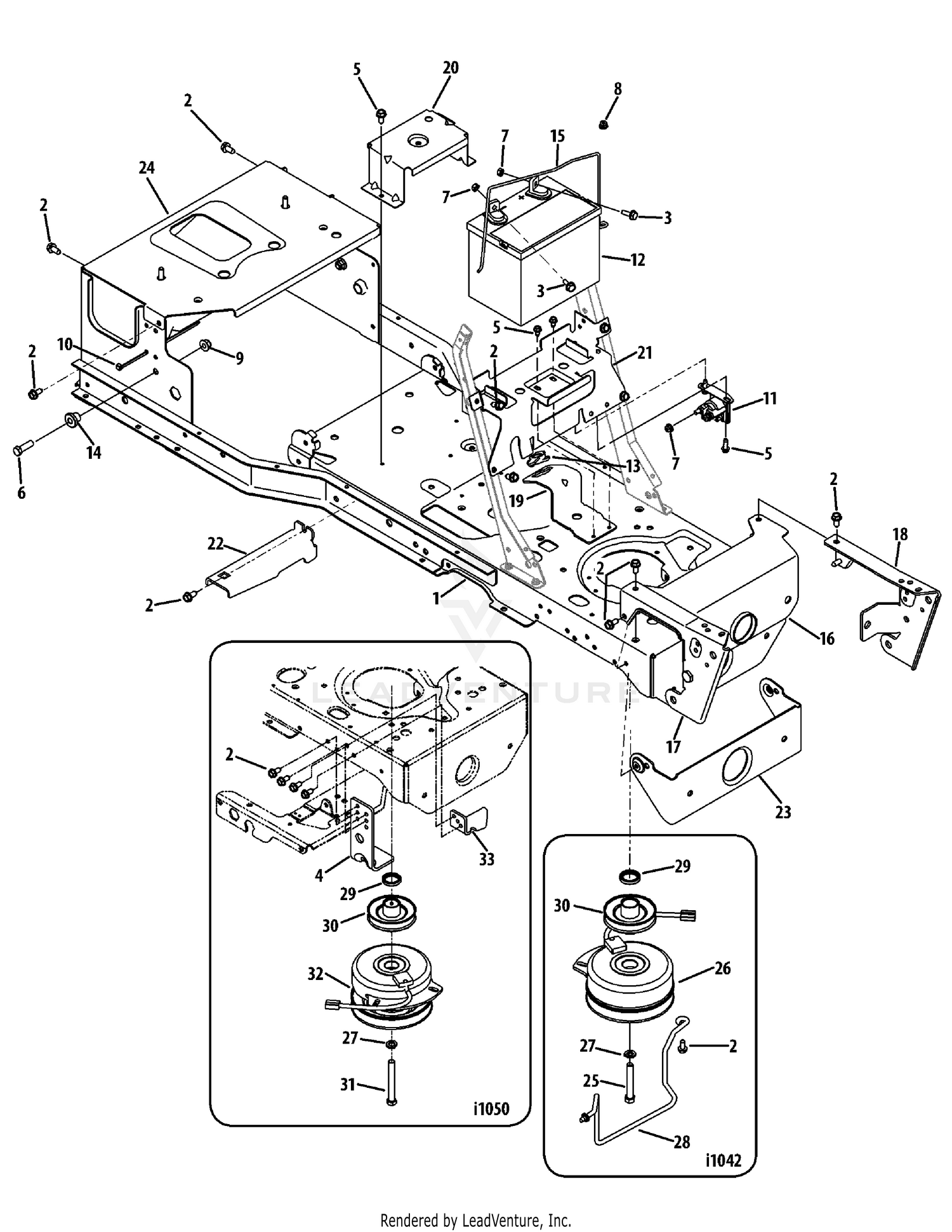 Frame, PTO & Battery