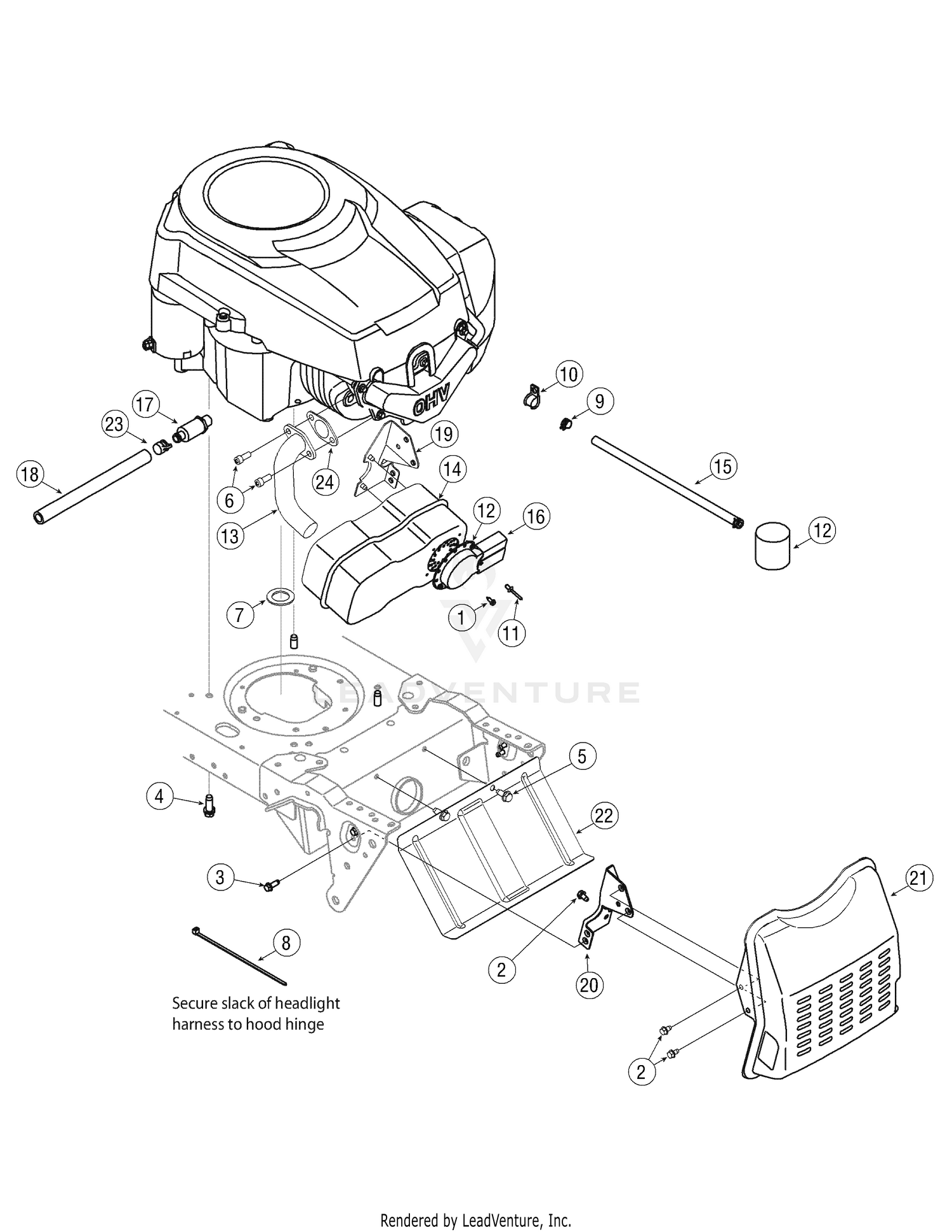 Troy Bilt 13BX60TG766 Super Bronco 2007 Engine Accessories Single