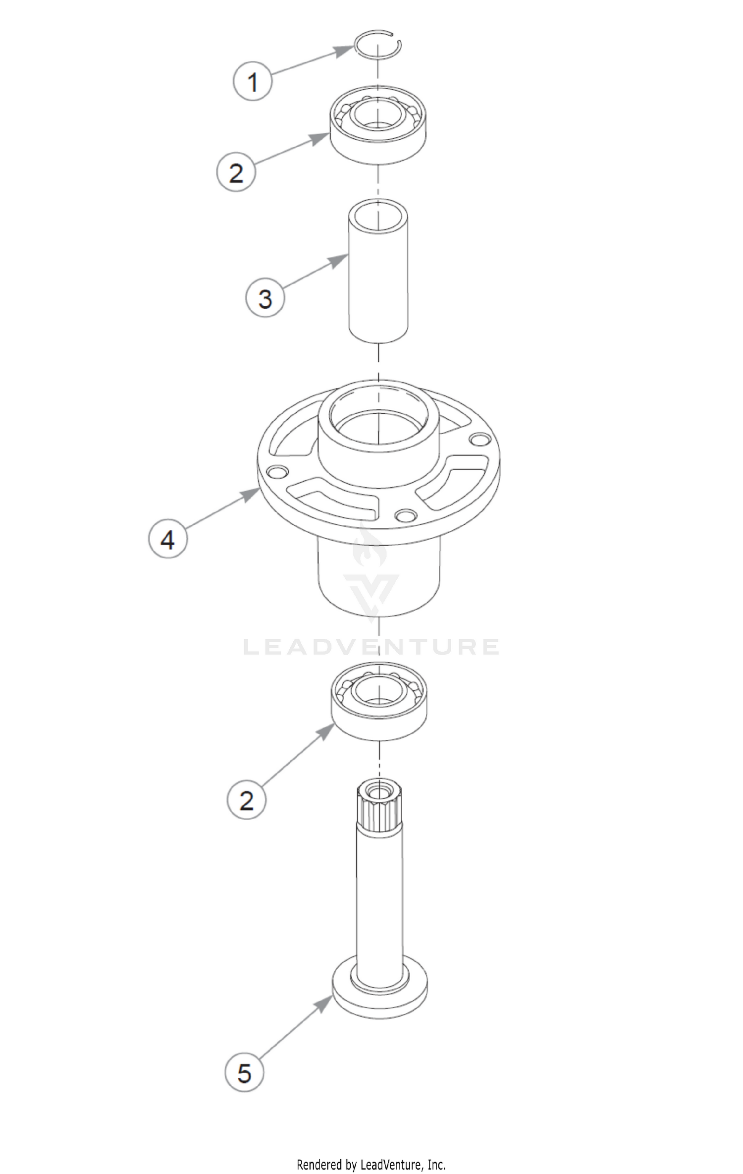 Spindle Service Parts - S/N Prior to 20014227