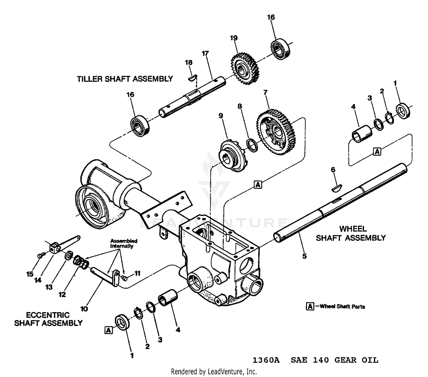 WHEEL & TILLER SHAFT ASSEMBLY