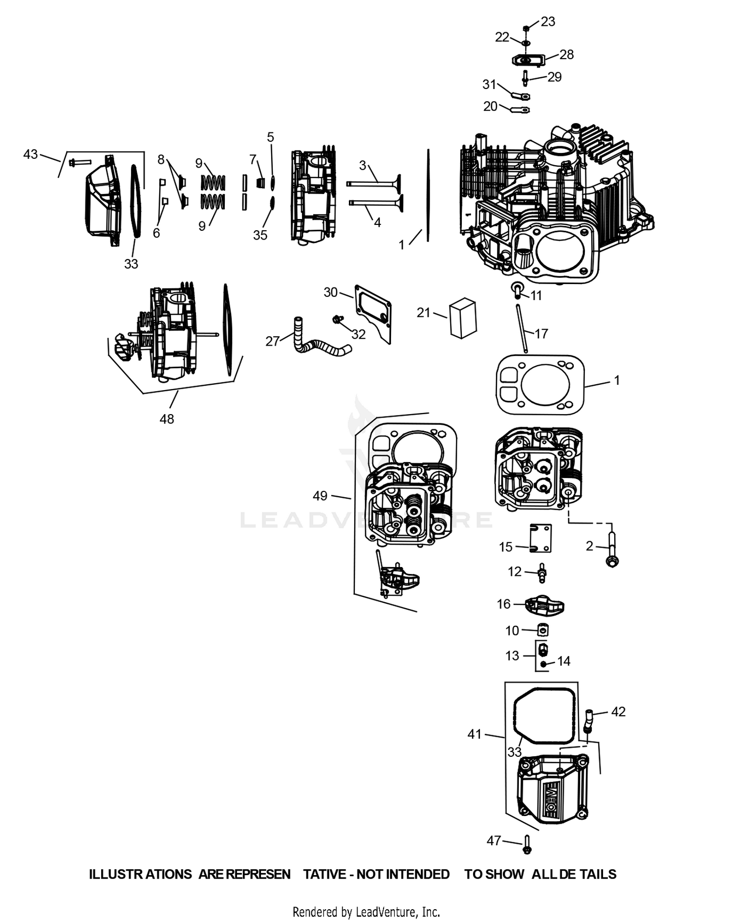 KT722-3012 CylinderHead & Breather