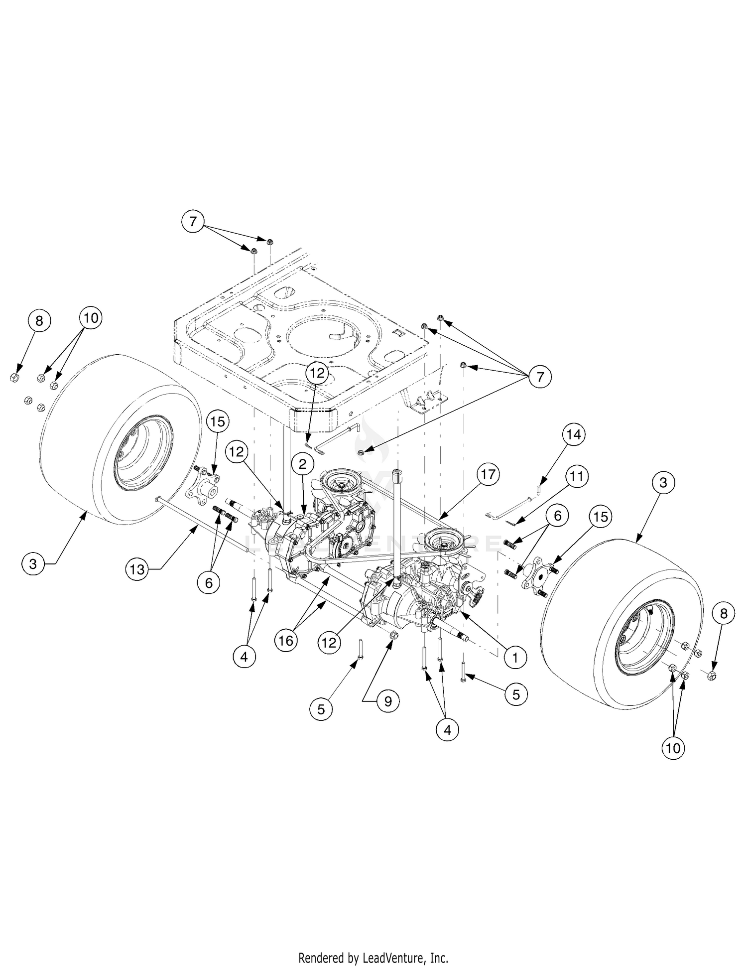 Cub cadet rzt discount 50 rear wheel