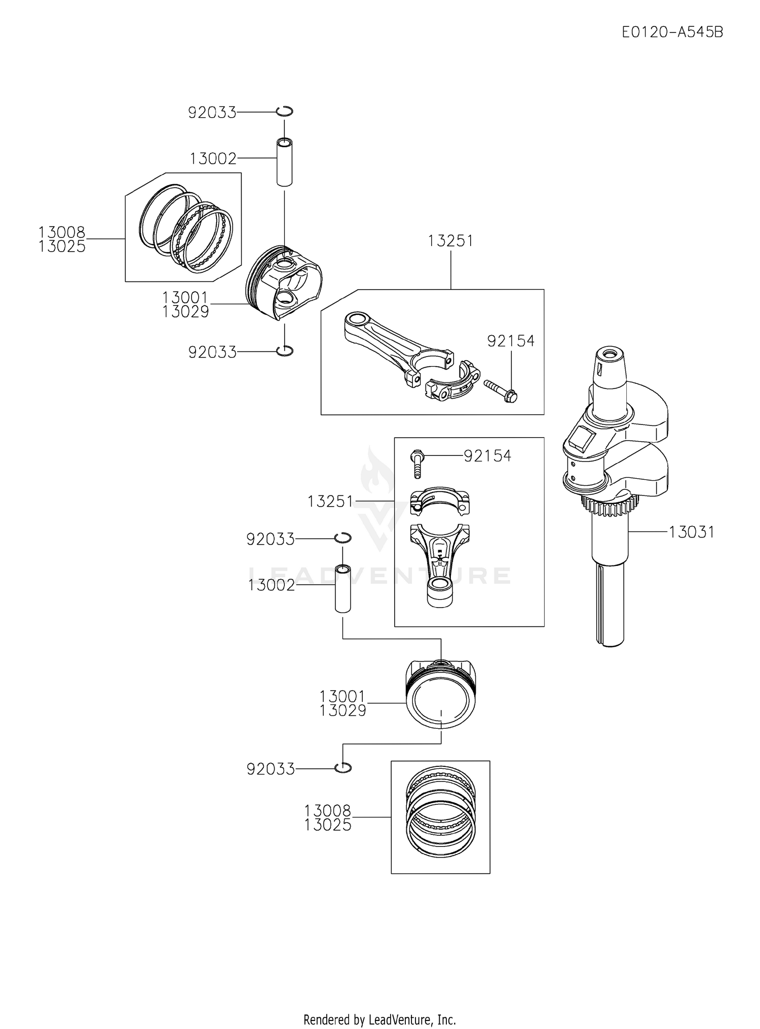 FS600V-CS34 PISTON & CRANKSHAFT