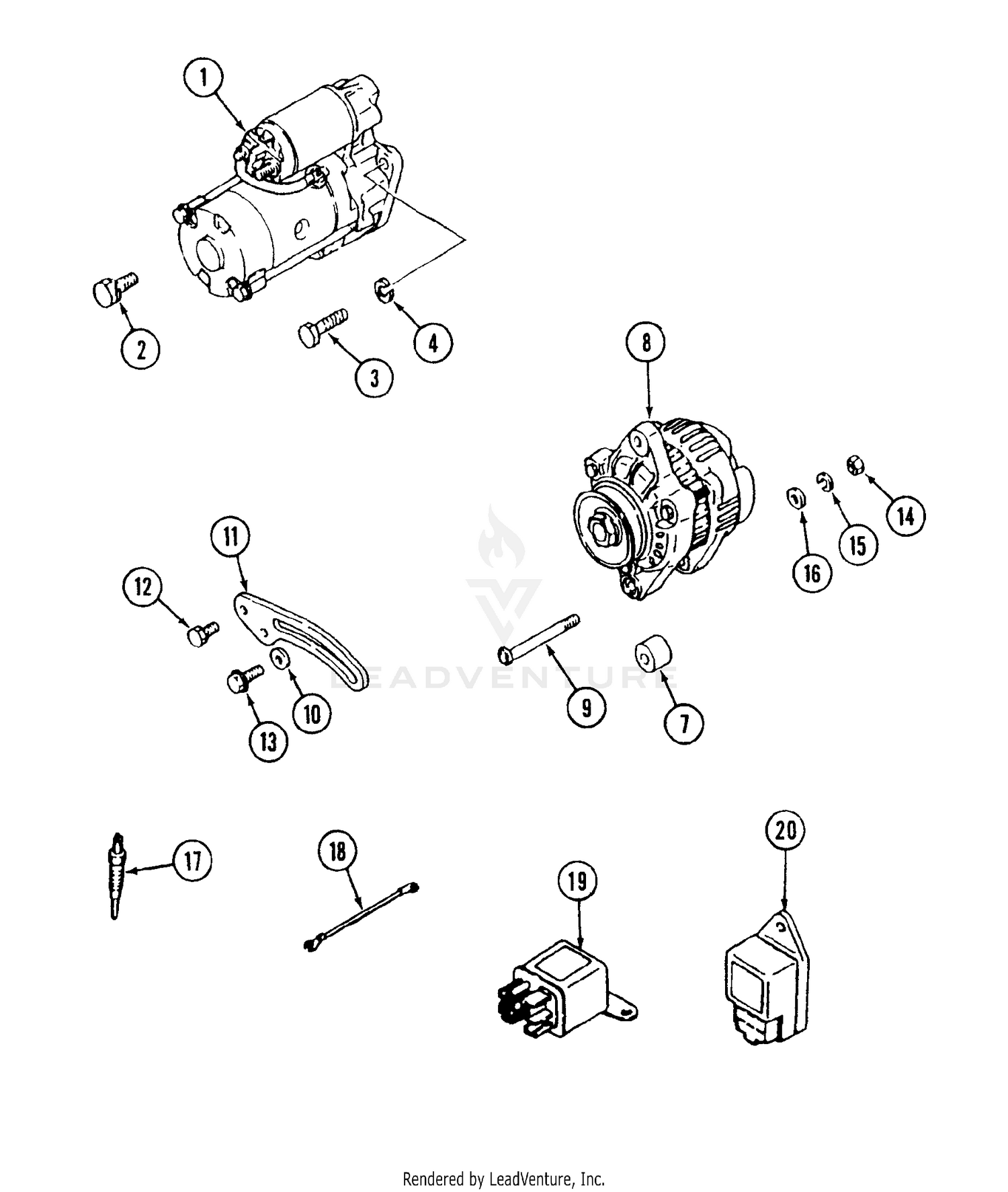 Electrical Equipment 30HP Engine 7305 S/N 23070 & Up