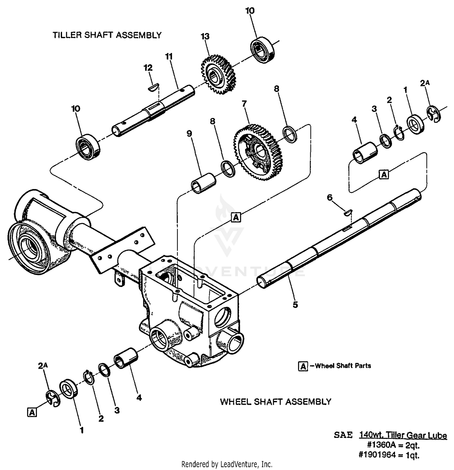 WHEEL & TILLER SHAFT ASSEMBLIES