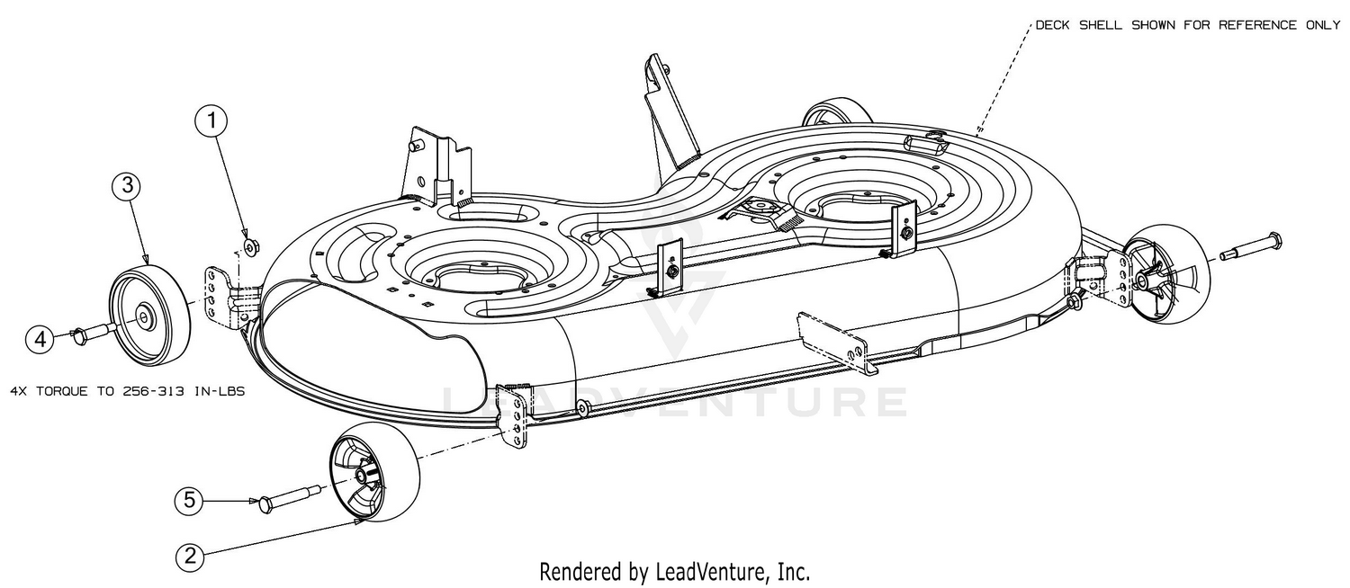 Cub cadet deck deals wheels