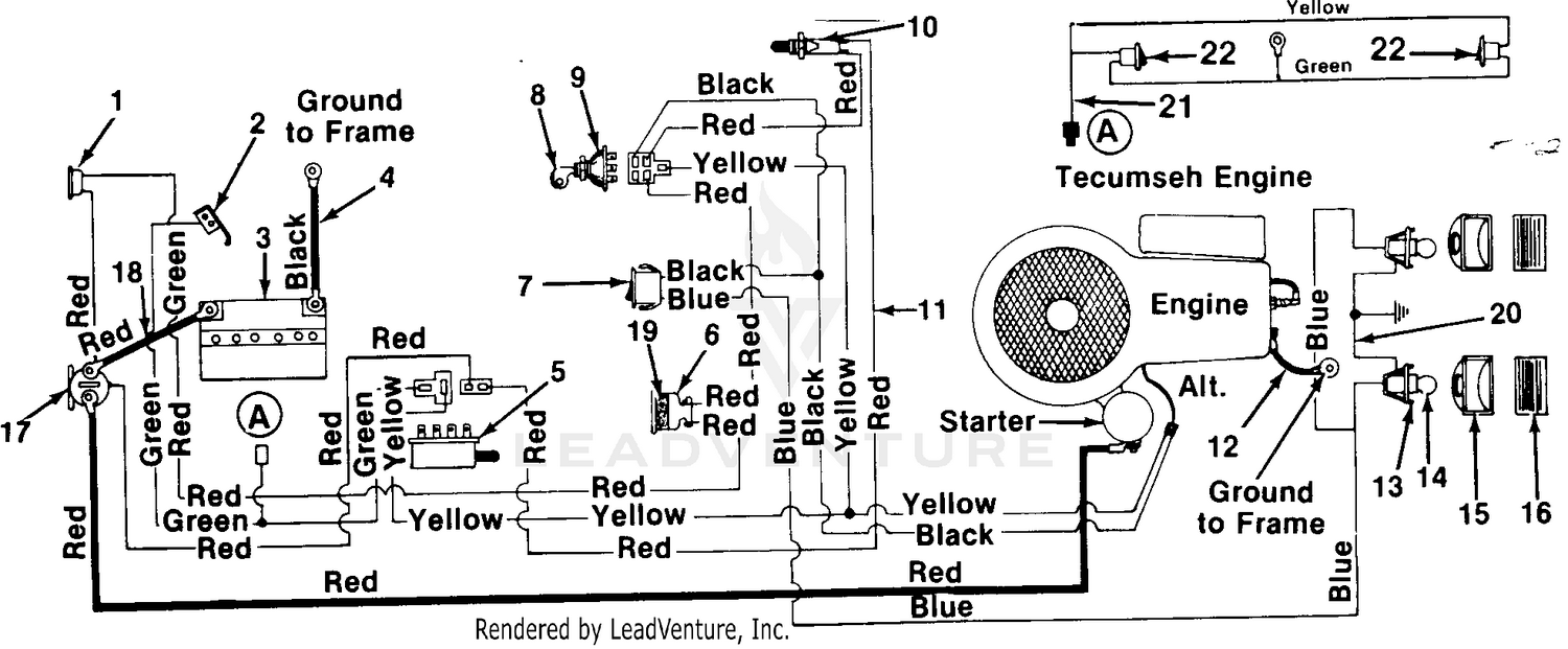 Electrical With Headlights Tecumseh Engine