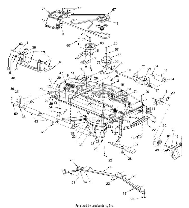 Huskee 46 inch deck belt diagram best sale