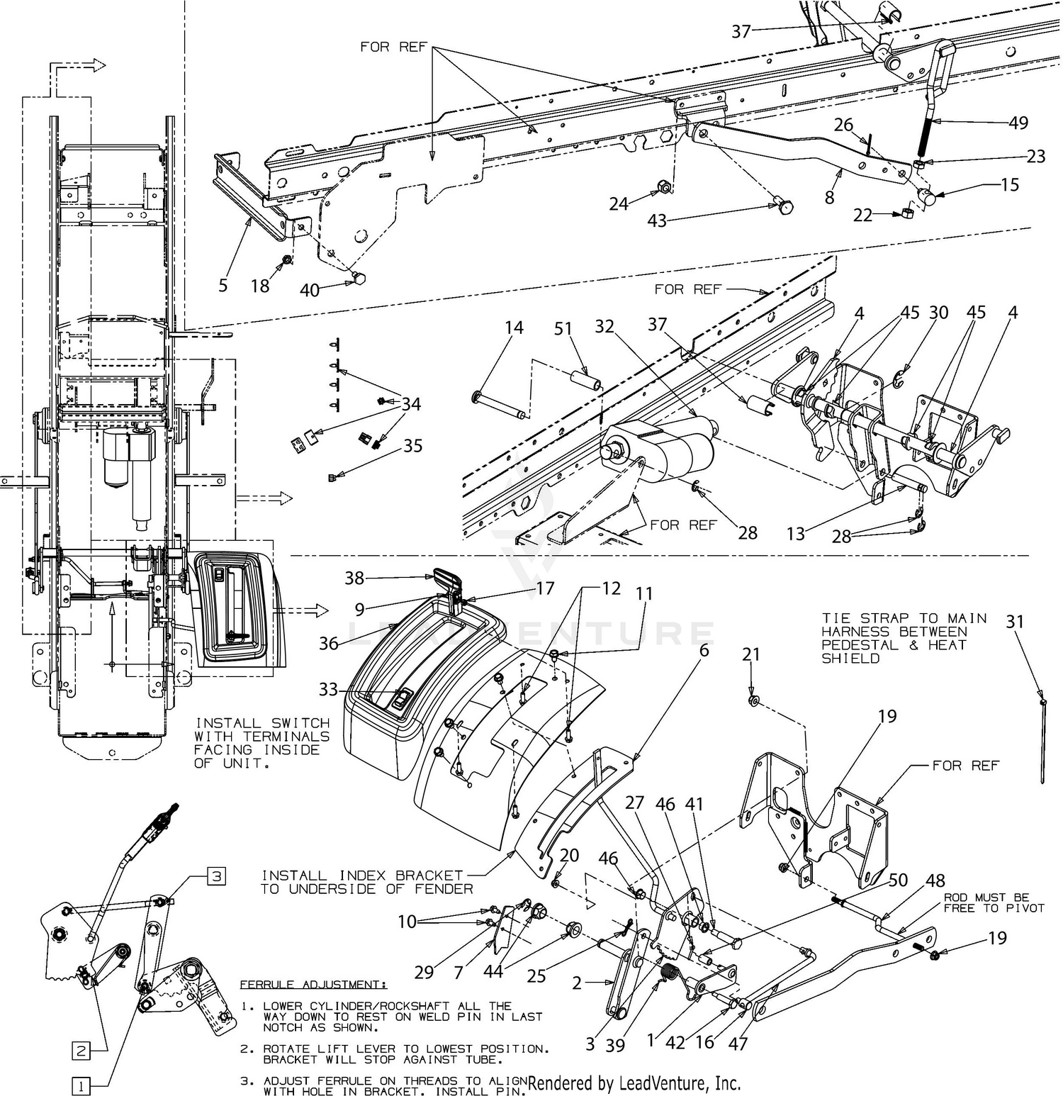 Cub Cadet XT3-GSX Tractor (14ZD3LE-010) (2017) Deck Lift