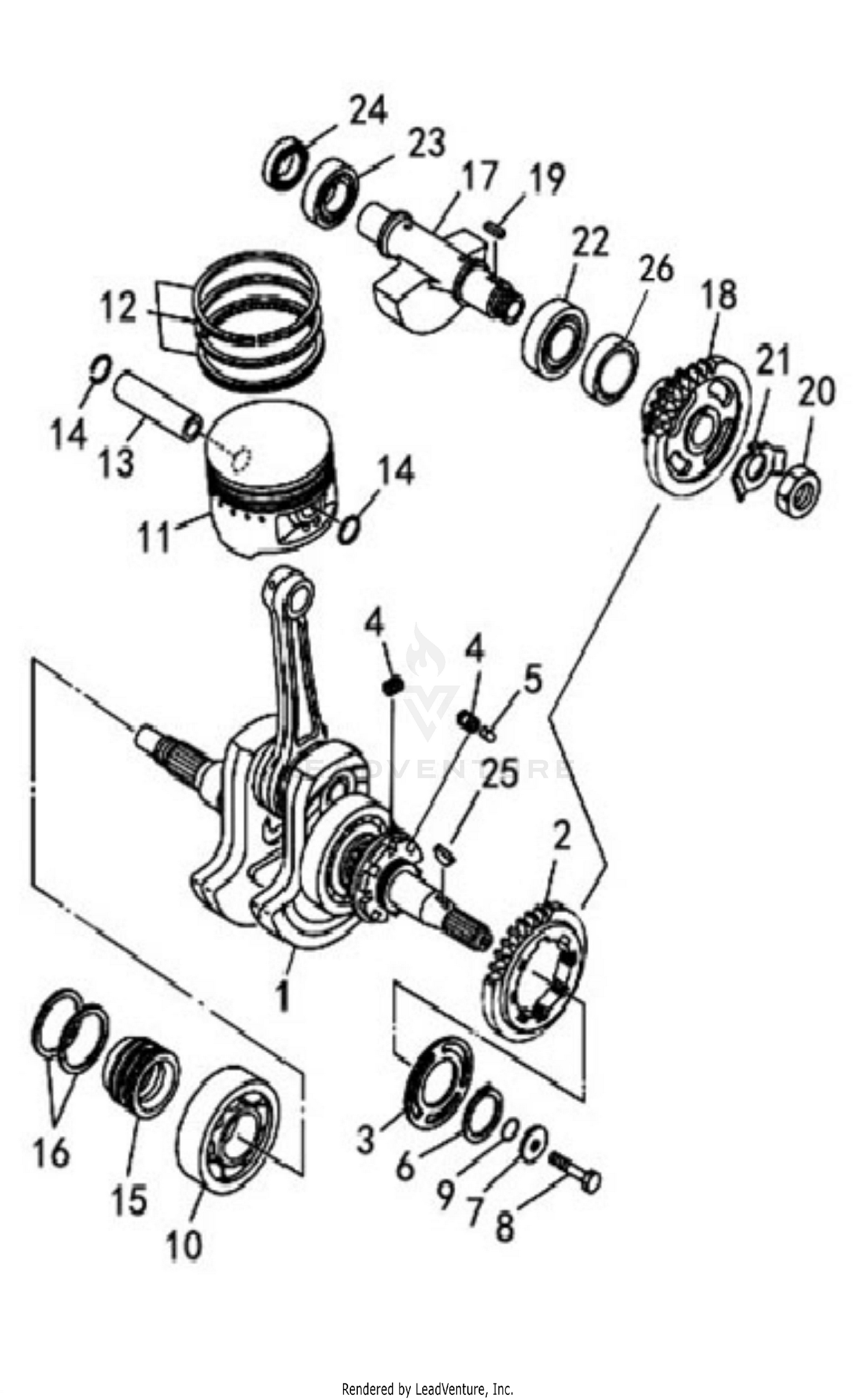 Cub Cadet 503-01004P Piston Ring Set Challenger MX750 EPS CX750 CX700 Crew 750