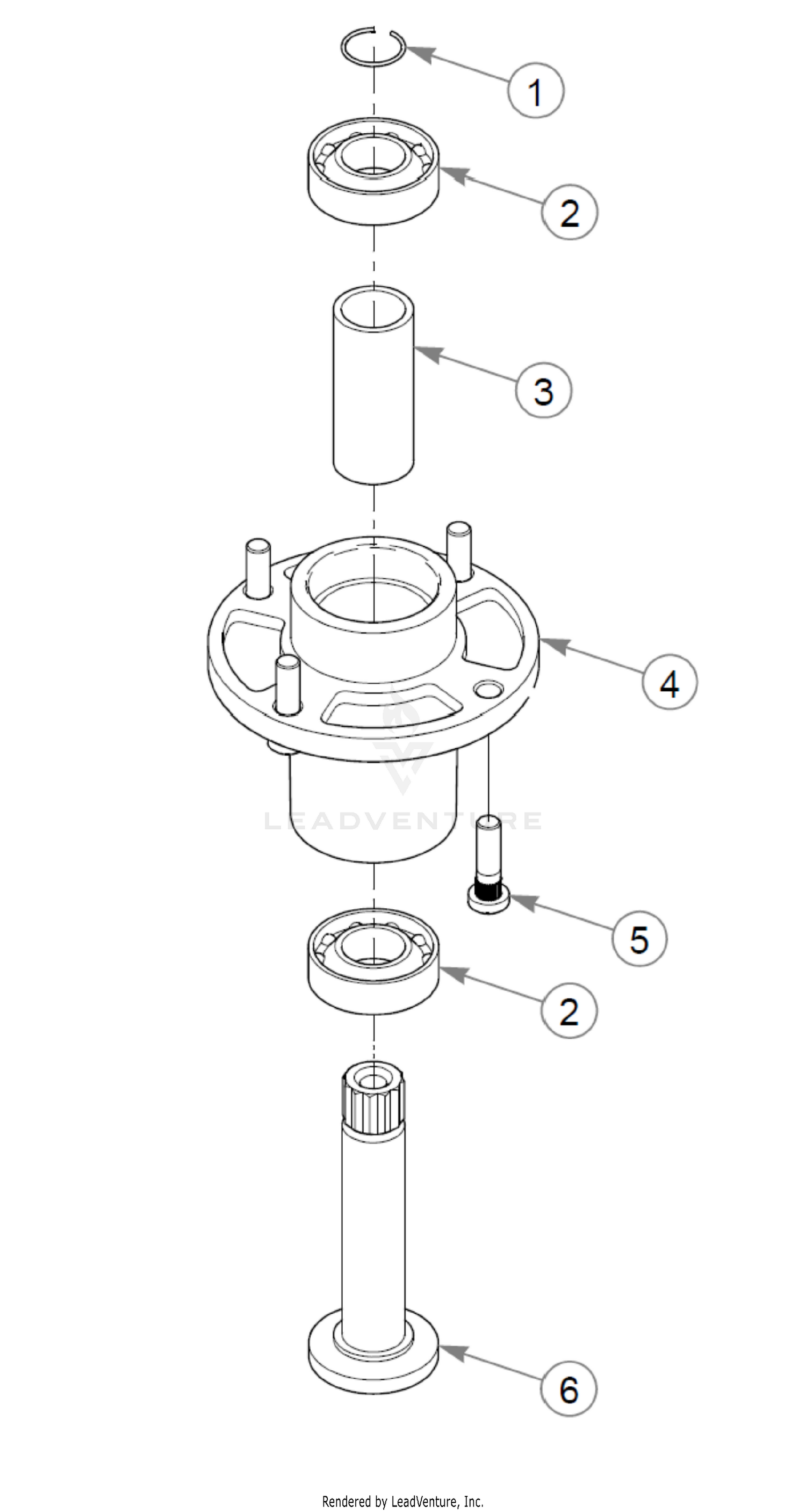 Spindle Service Parts - S/N 20014227 & HIgher