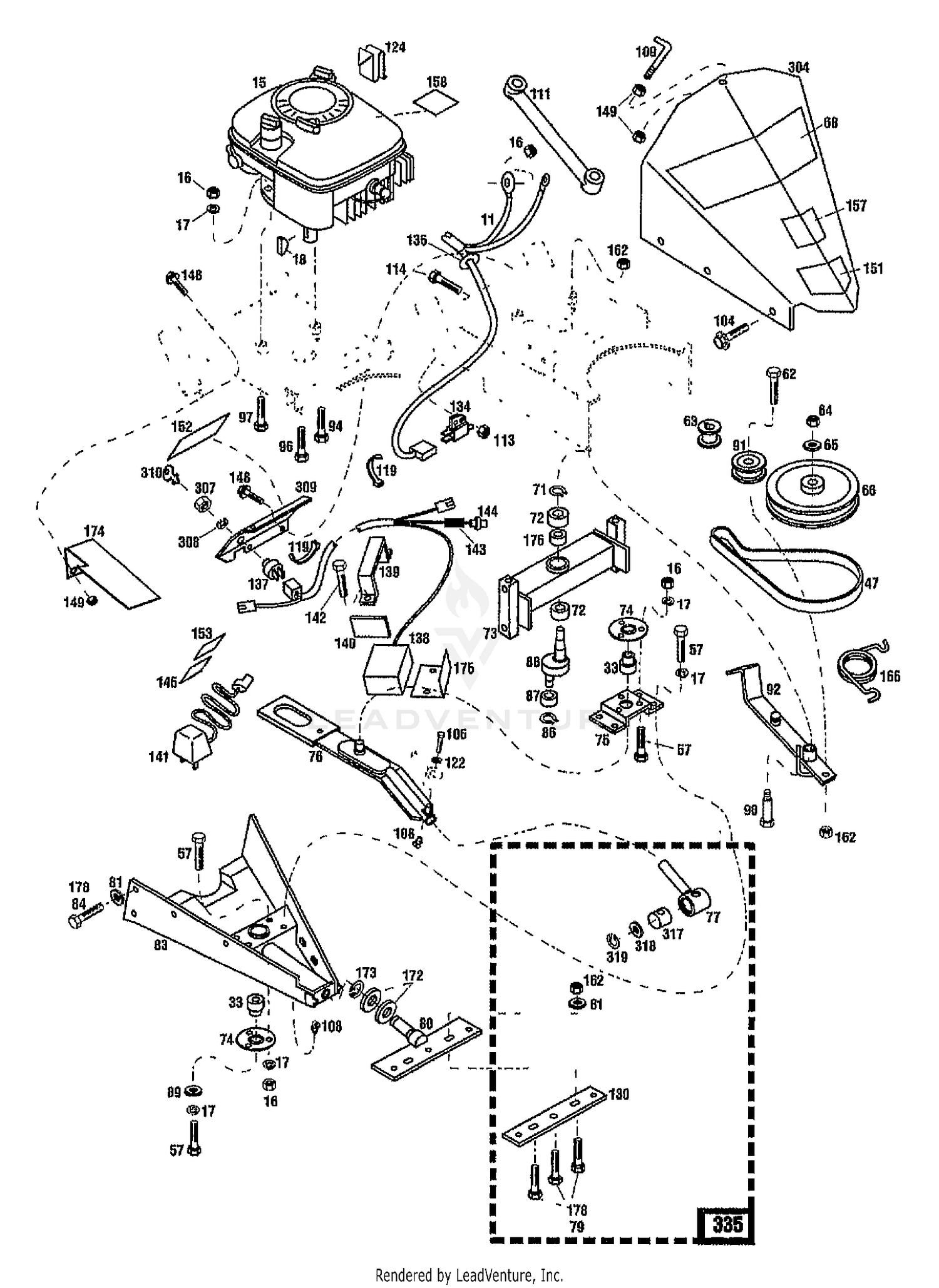 ENGINE AND CUTTER DRIVE 1