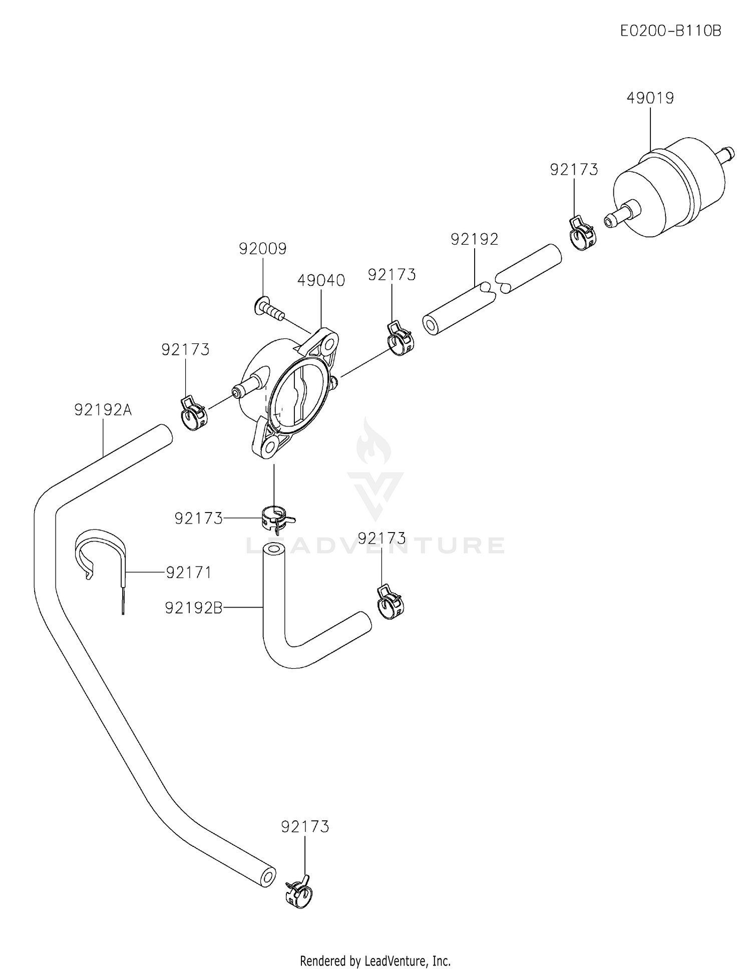 FR600V-GS06 FUEL TANK & FUEL VALVE