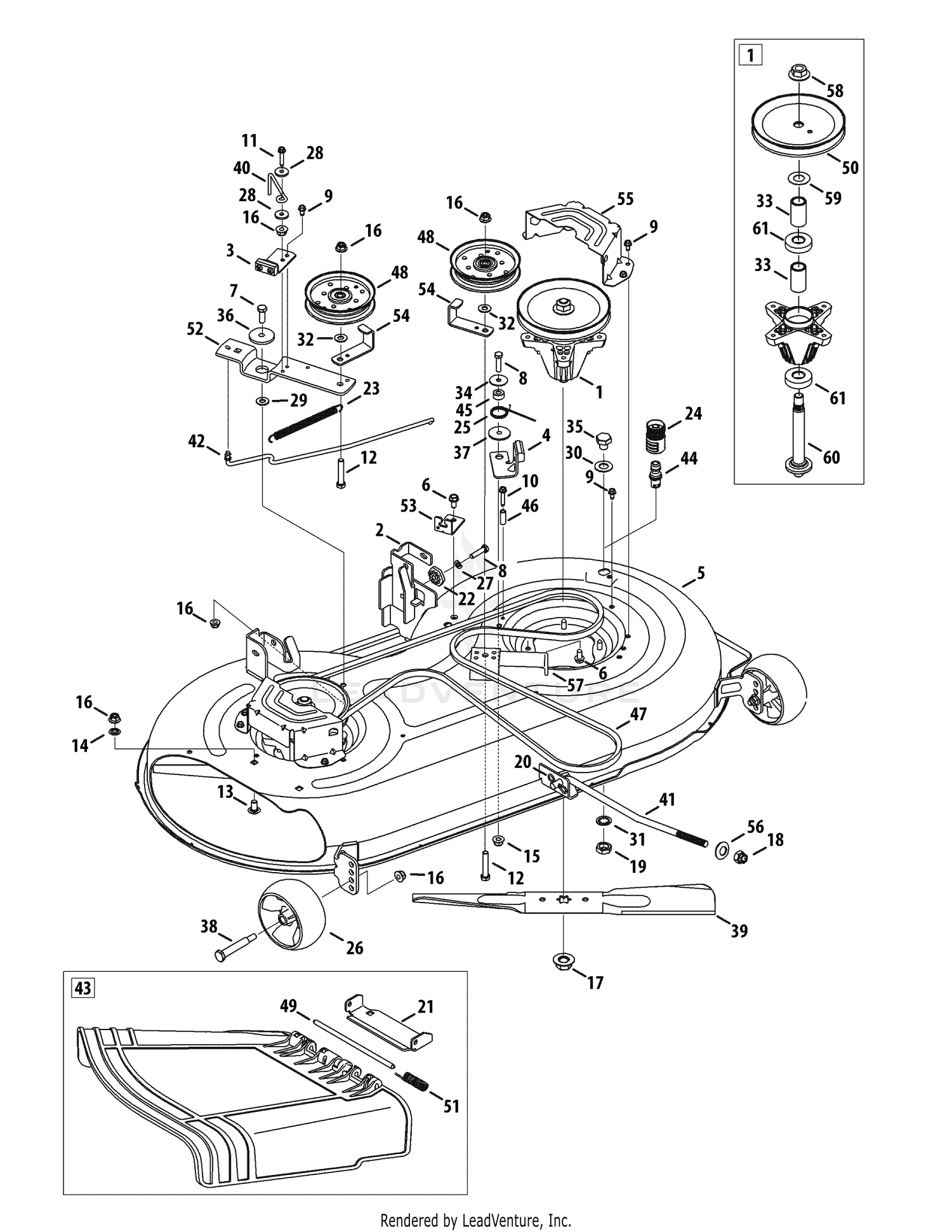 Mtd 42 inch deck belt sale