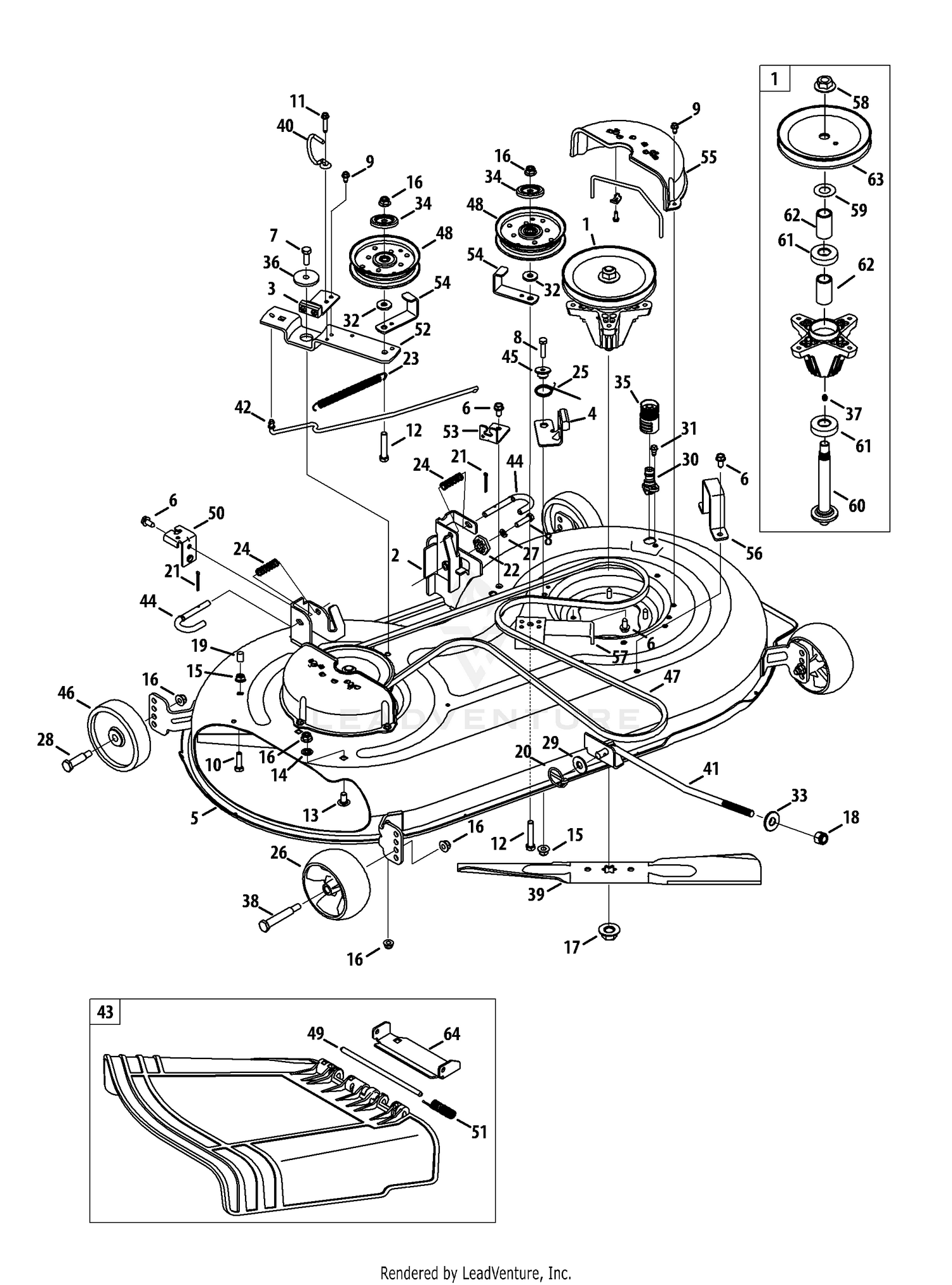 Cub cadet discount 1040 deck belt