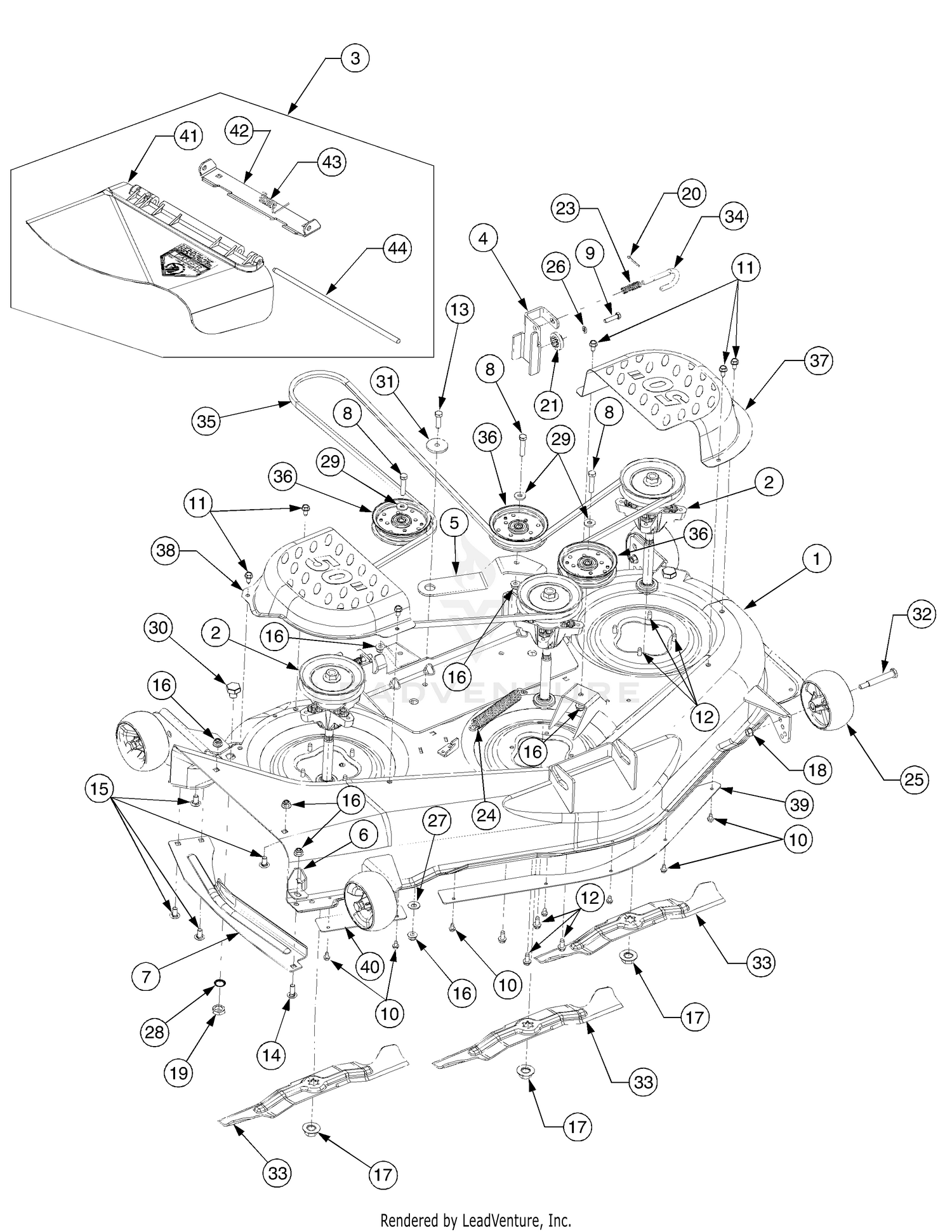 Troy bilt 50 2024 inch mower deck