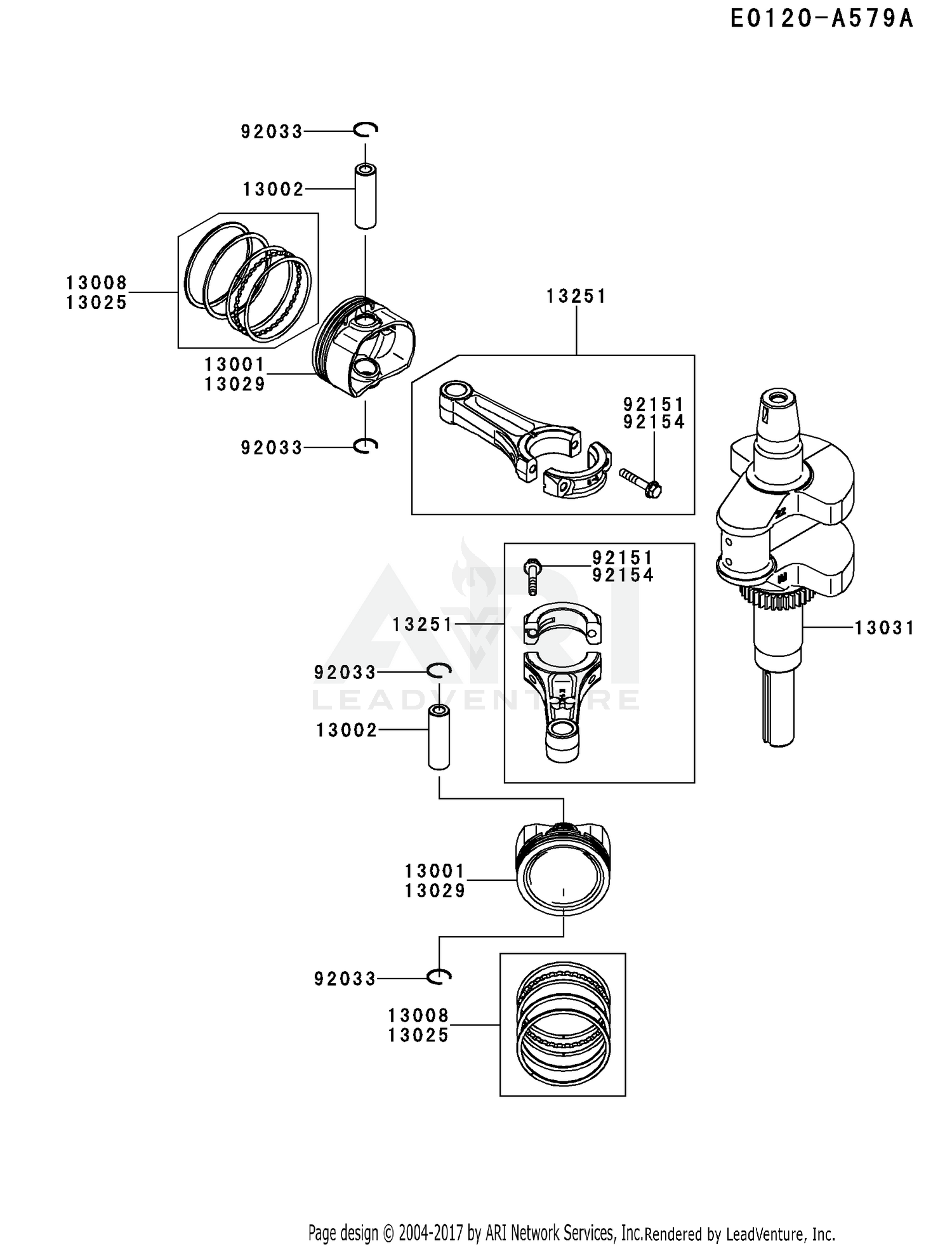 FR730V-ES05 PISTON & CRANKSHAFT