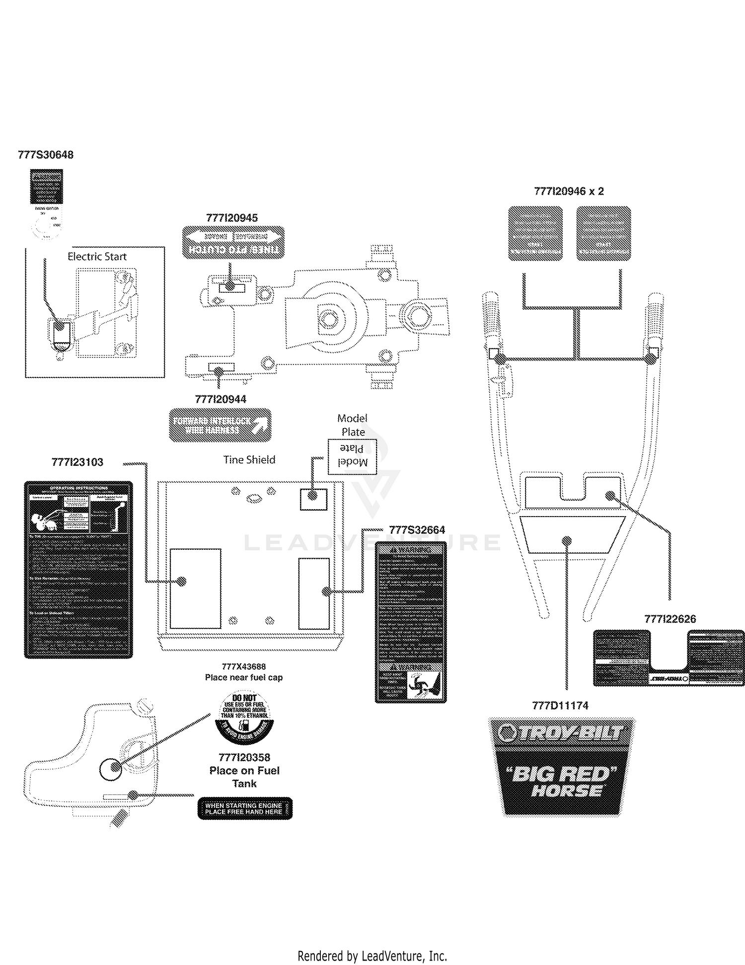 Label Map Big Red Horse