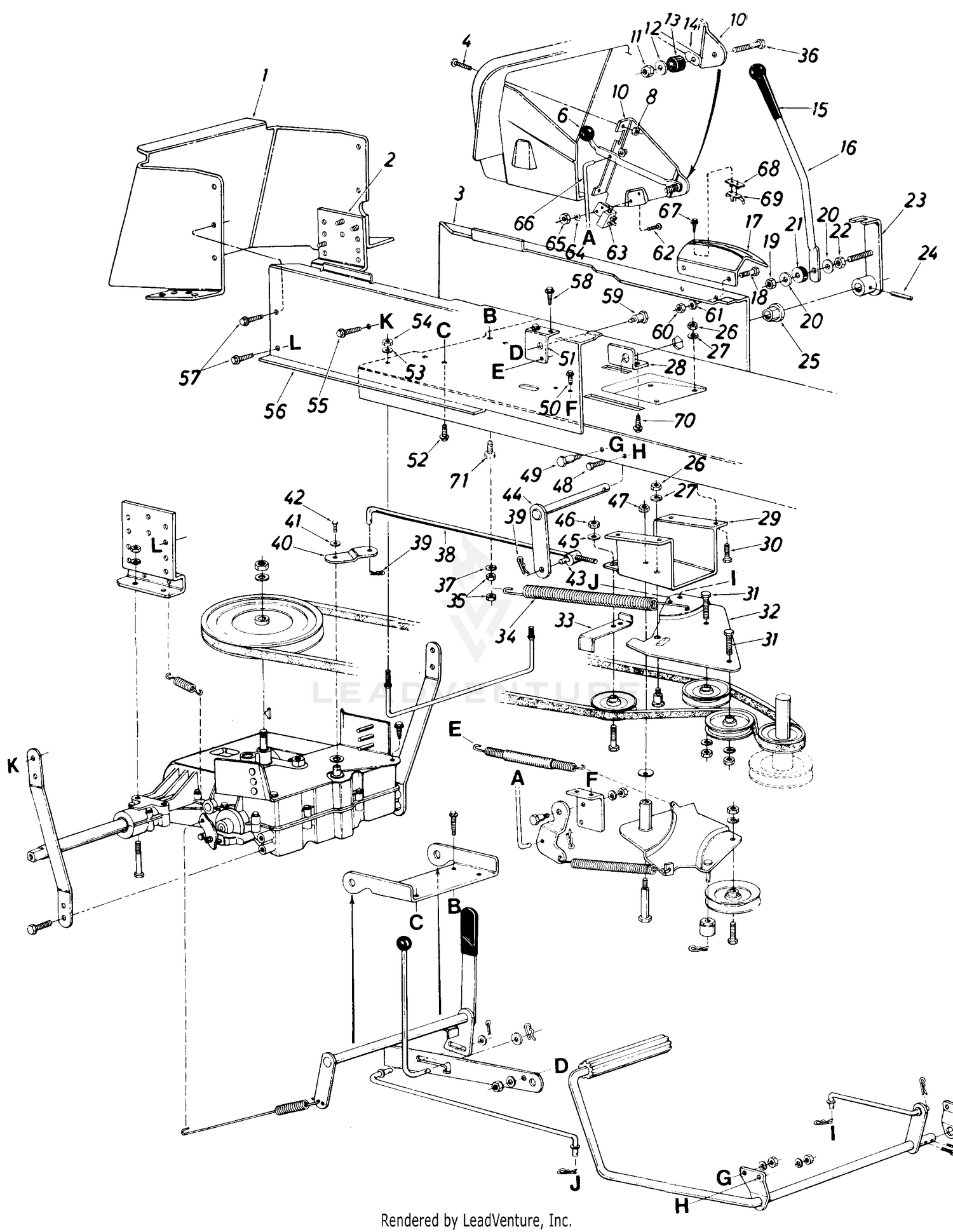 Ranch king pull behind mower parts hot sale