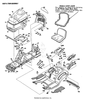 Troy Bilt 13096 13.5hp Hydrostatic LTX Tractor S N 130960100101 Lawn Tractor Partswarehouse