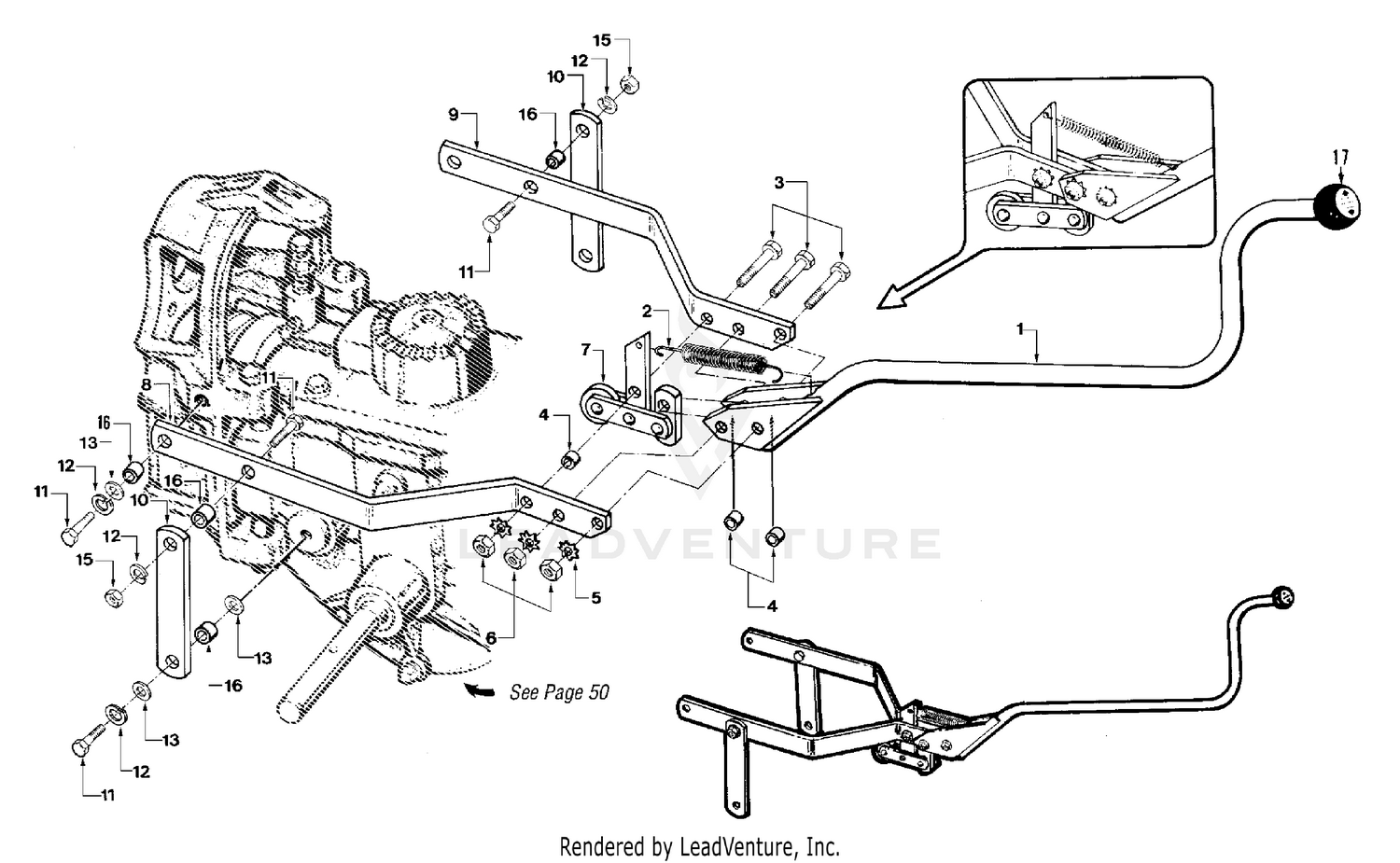 Wheel/Tines/PTO Drive/Lever & Yoke Assembly