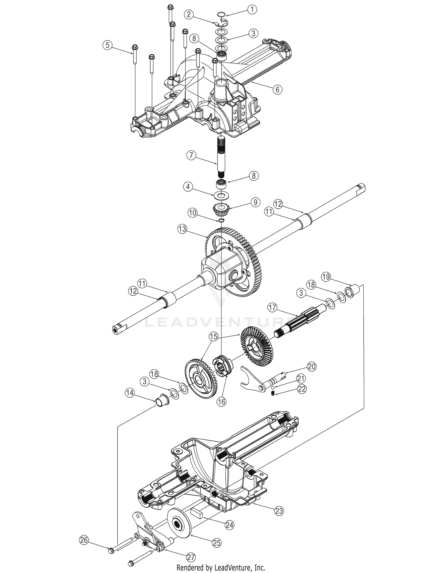 Troy Bilt 13AN779G766 Pony 2005 Transmission Assembly