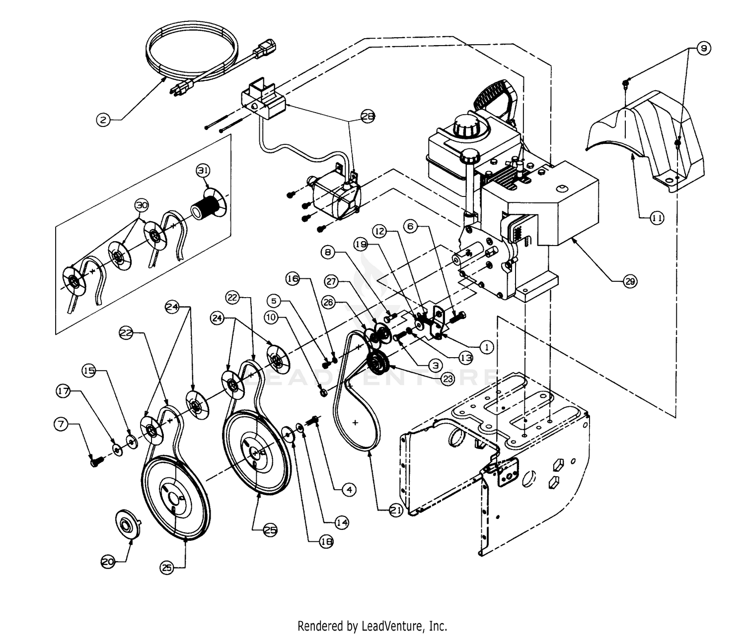 Engine and V-Belts