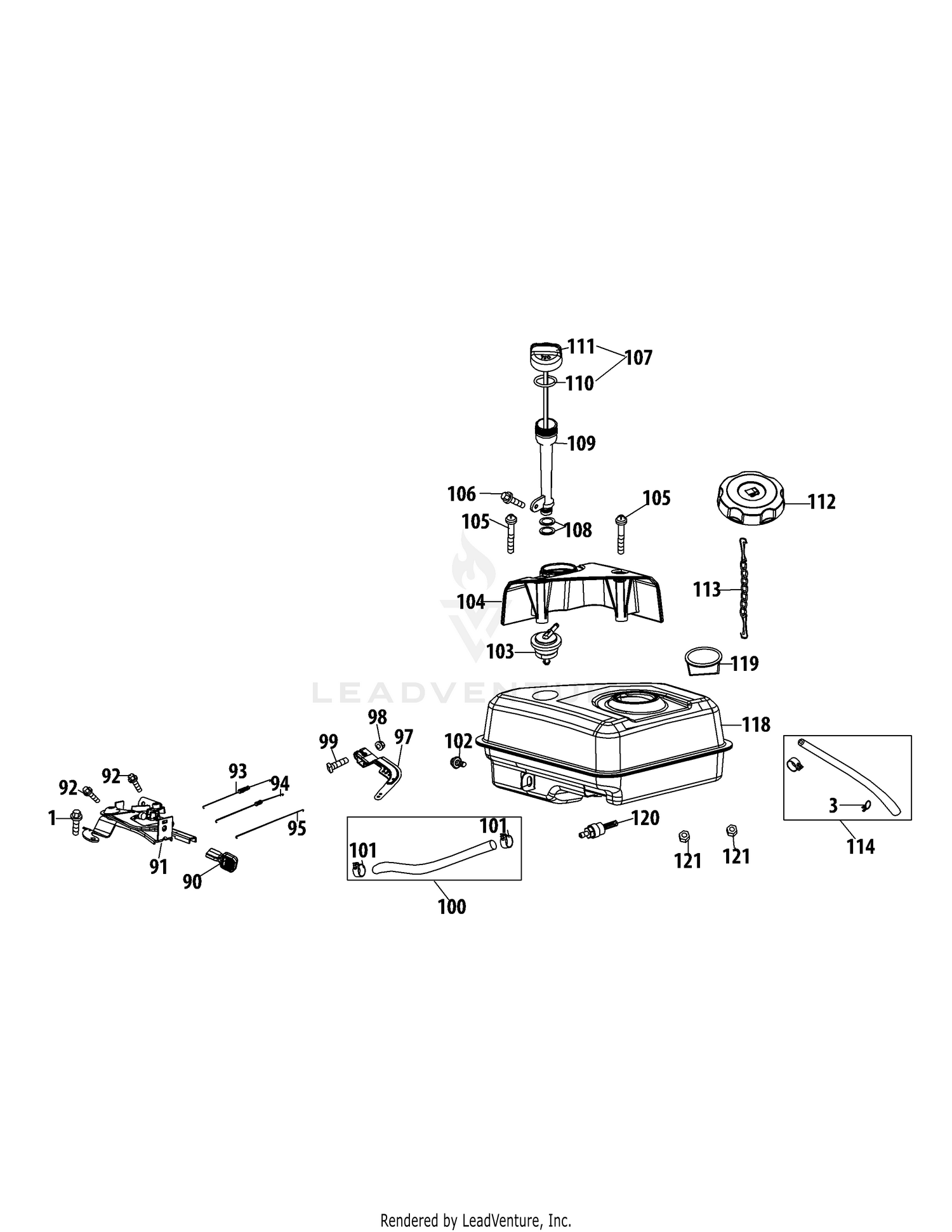 170-TU Fuel Tank & Mounting