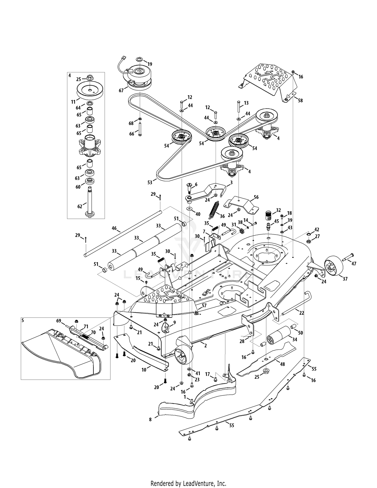 Cub cadet rzt discount 54 deck belt