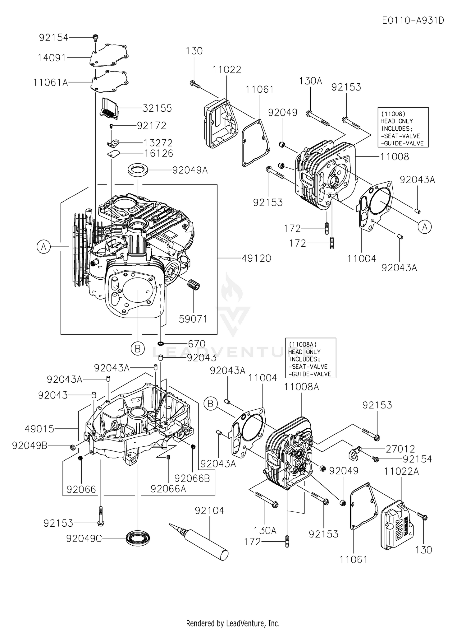 FS600V-CS34 CYLINDER & CRANKCASE