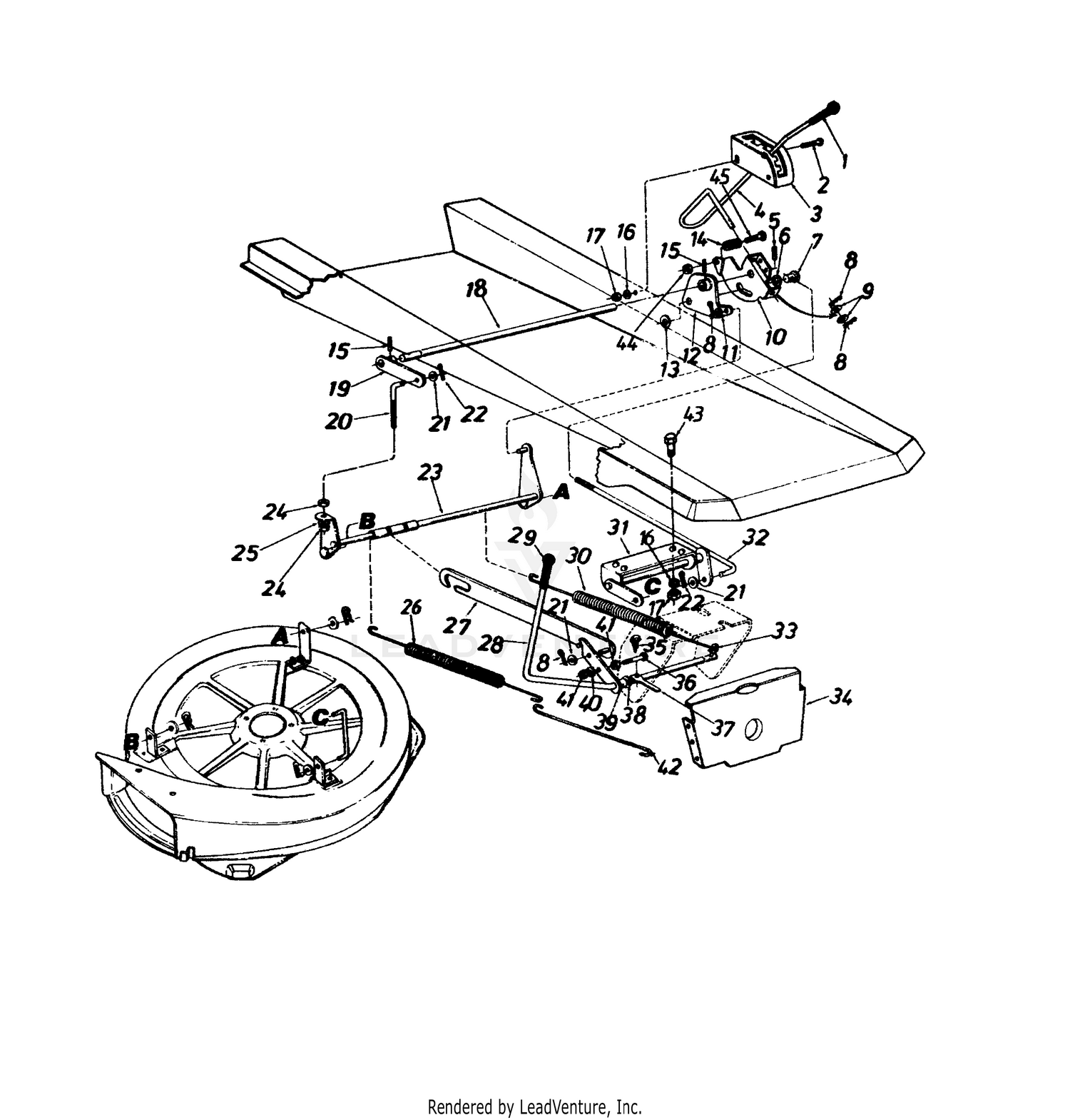Deck Lift & Hanger Assembly