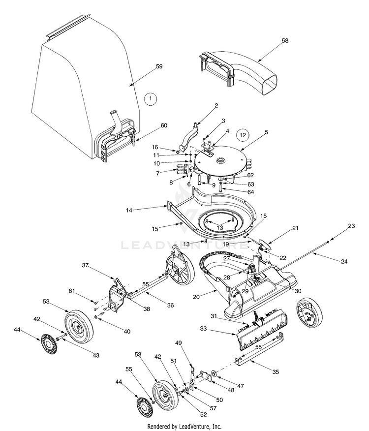 Craftsman by MTD 24A-060G799 (247.77055) (2005) Chipper/Shredder ...