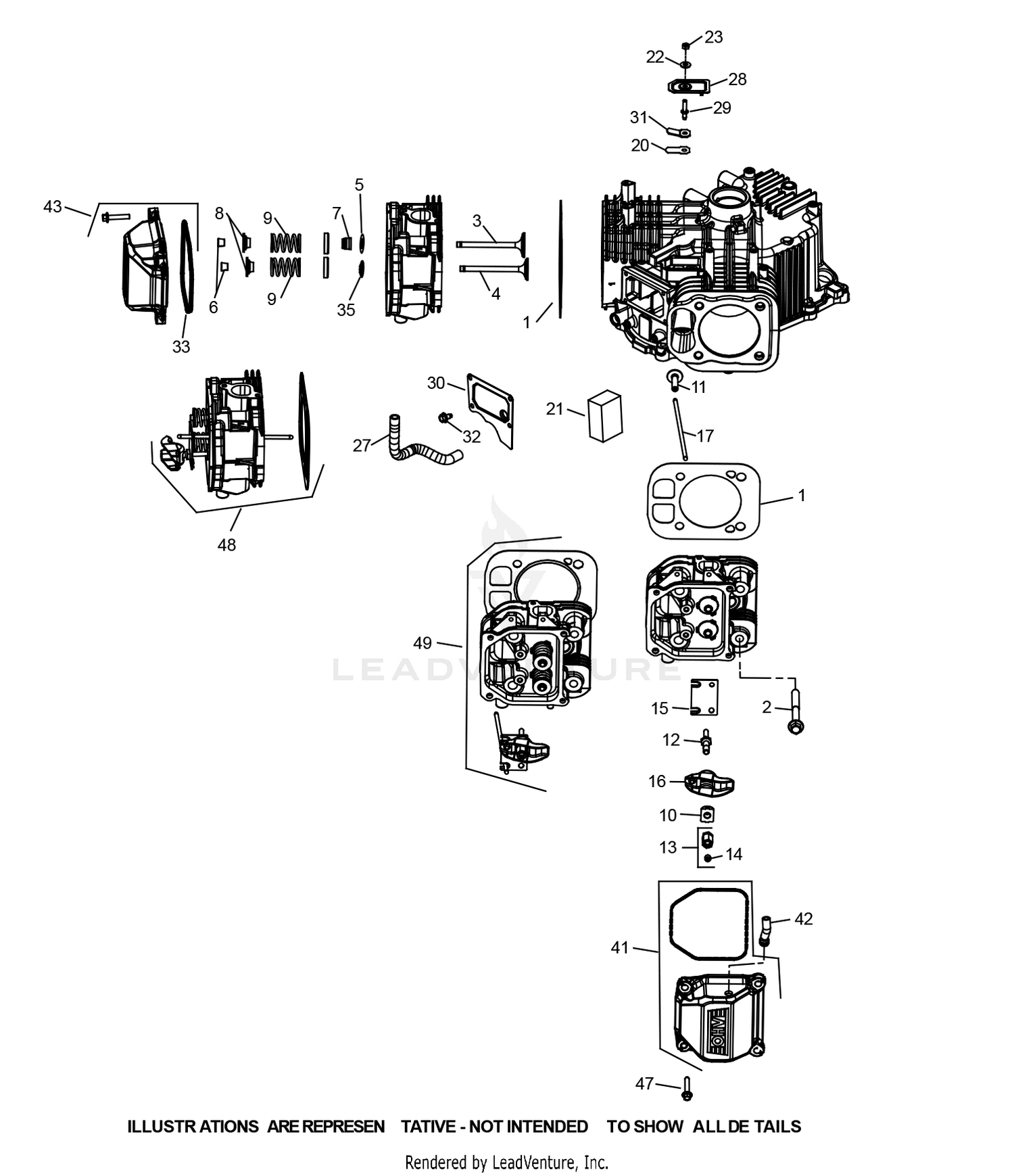 KT724-3002 CylinderHead & Breather